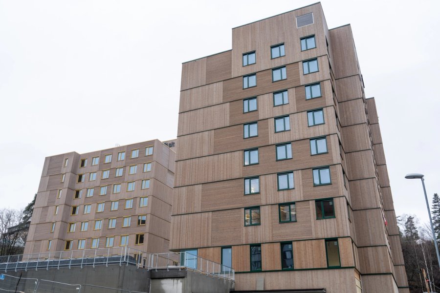 Fasadebilde av Røverdalen studentboliger