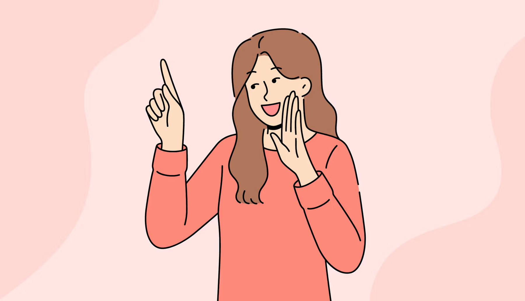 Illustration of a student raising their hand and speaking, symbolising speaking up in a group.