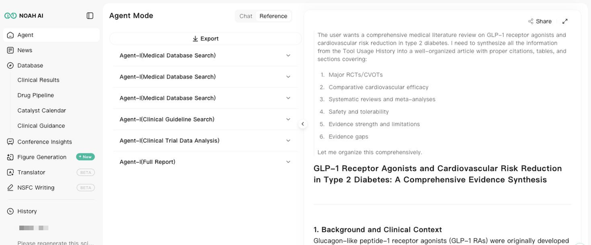Noah AI cardiovascular outcome evidence table for medical literature review