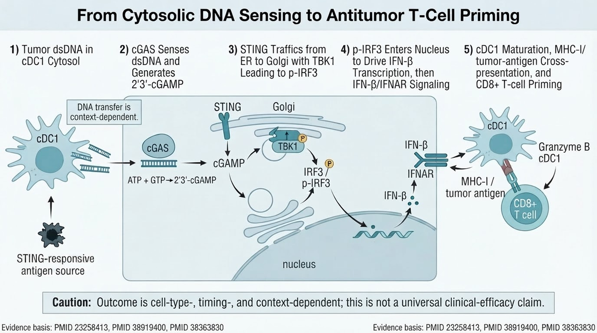 From Cytosolic DNA Sensing to Antitumor T-Cell Priming