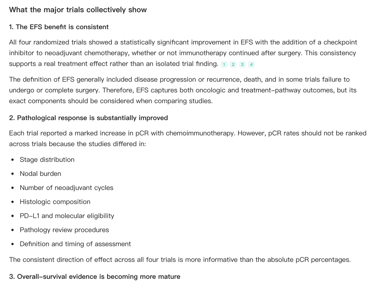 Noah AI evidence synthesis across major perioperative immunotherapy trials in resectable NSCLC