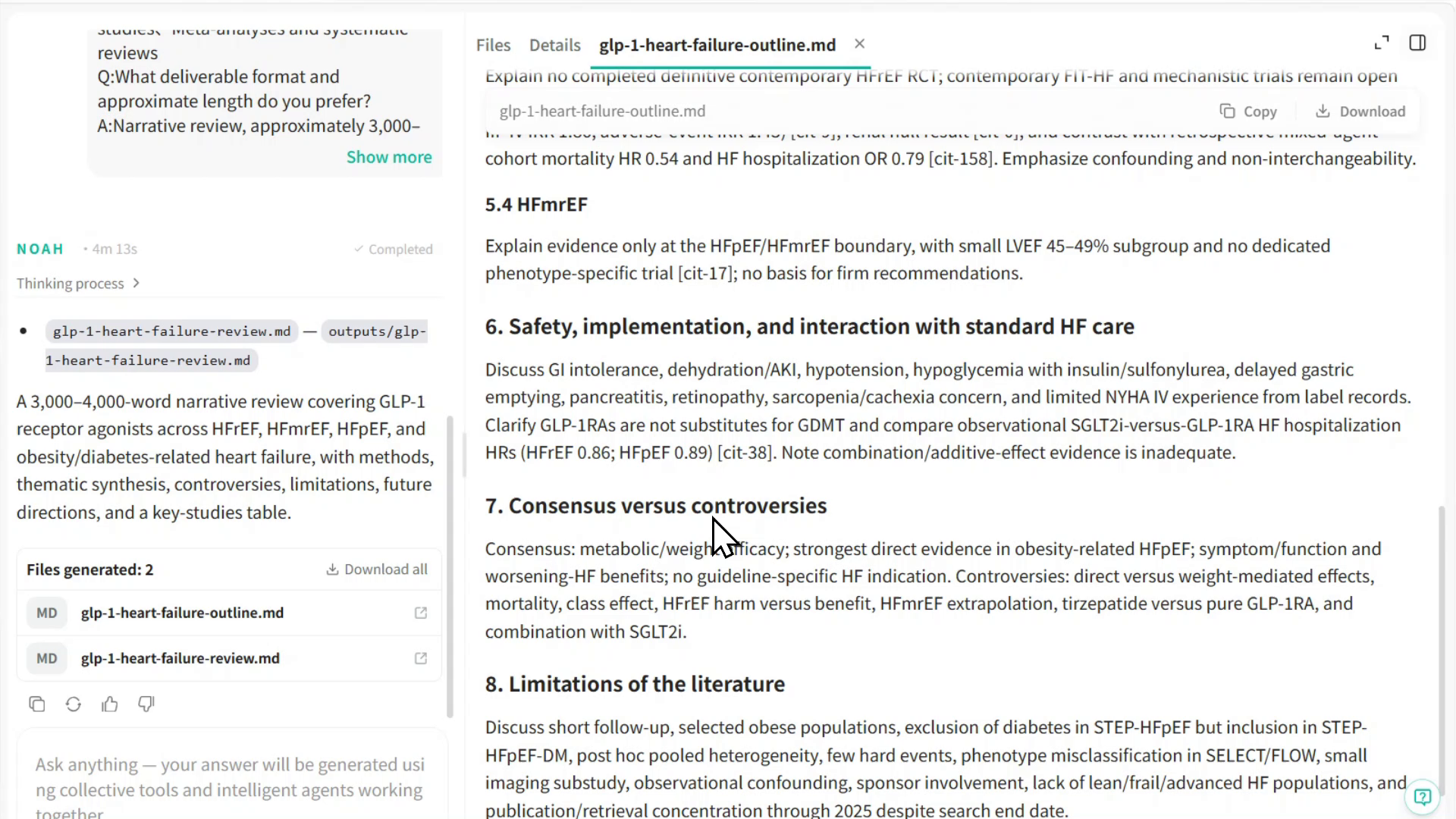Publication-ready literature review with exportable references