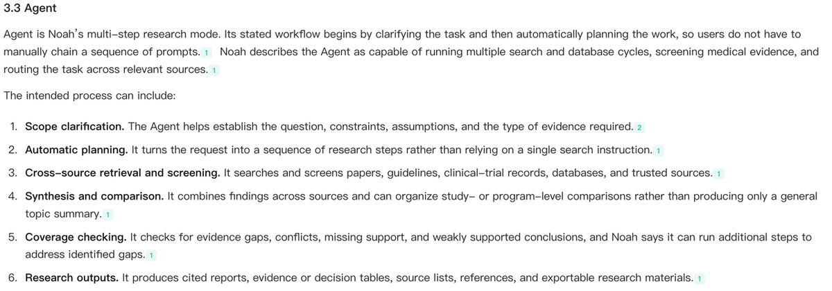 Noah Agent can structure a research task into scope clarification