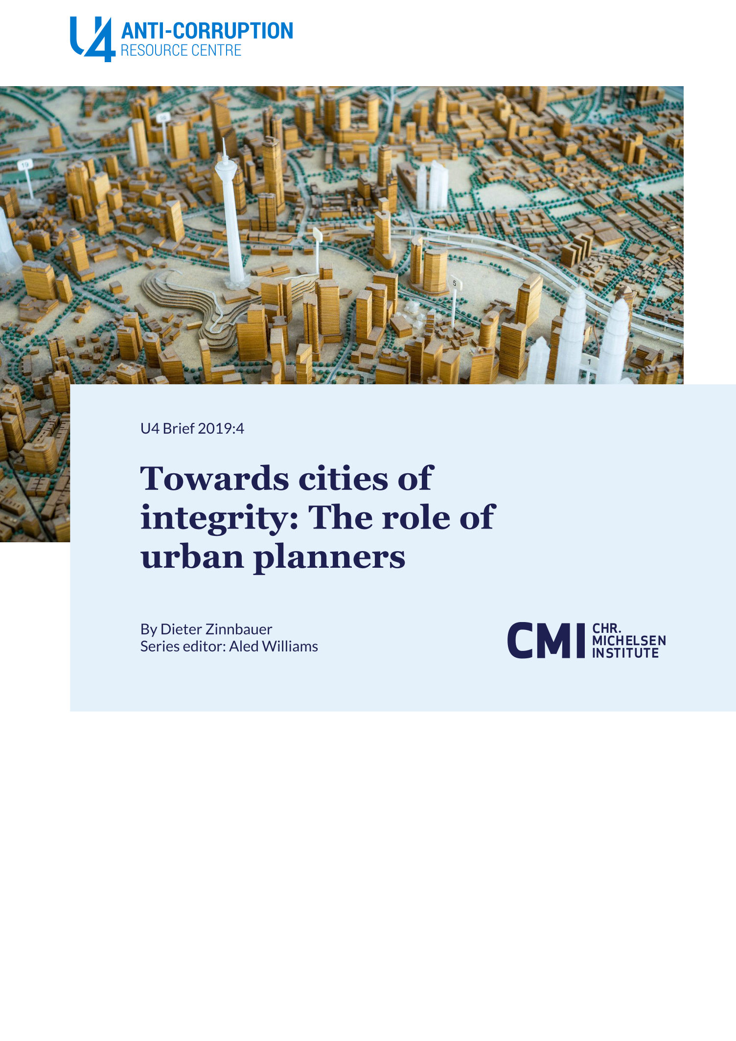 Towards cities of integrity: The role of urban planners