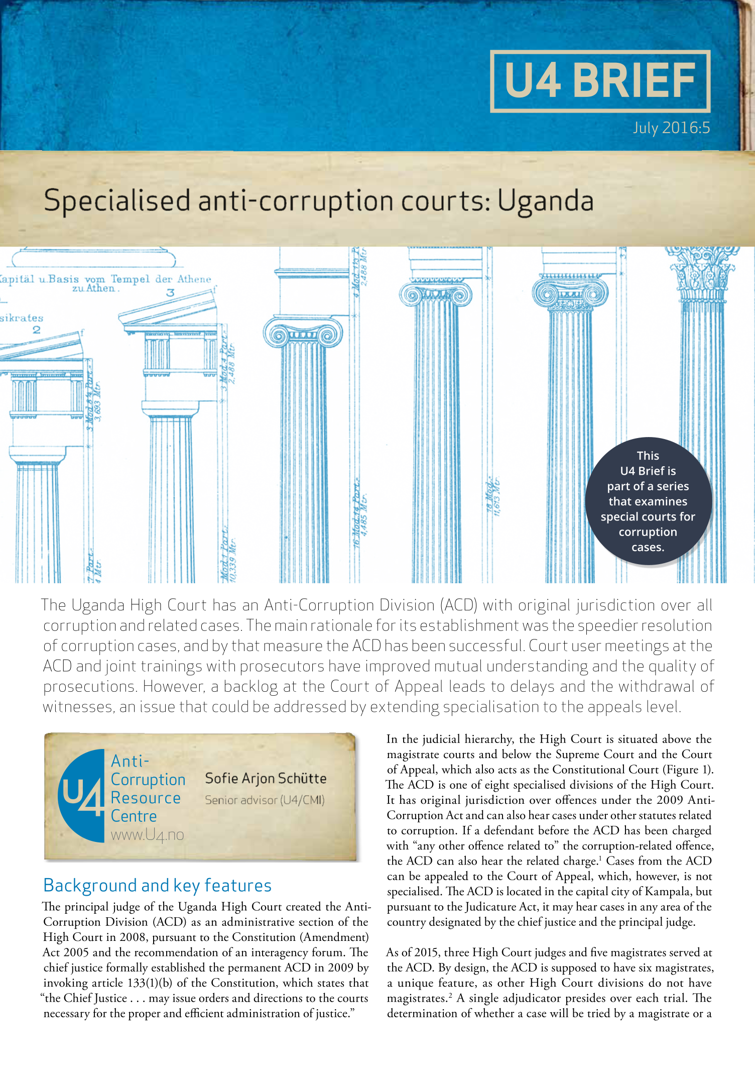 Specialised anti-corruption courts: Uganda