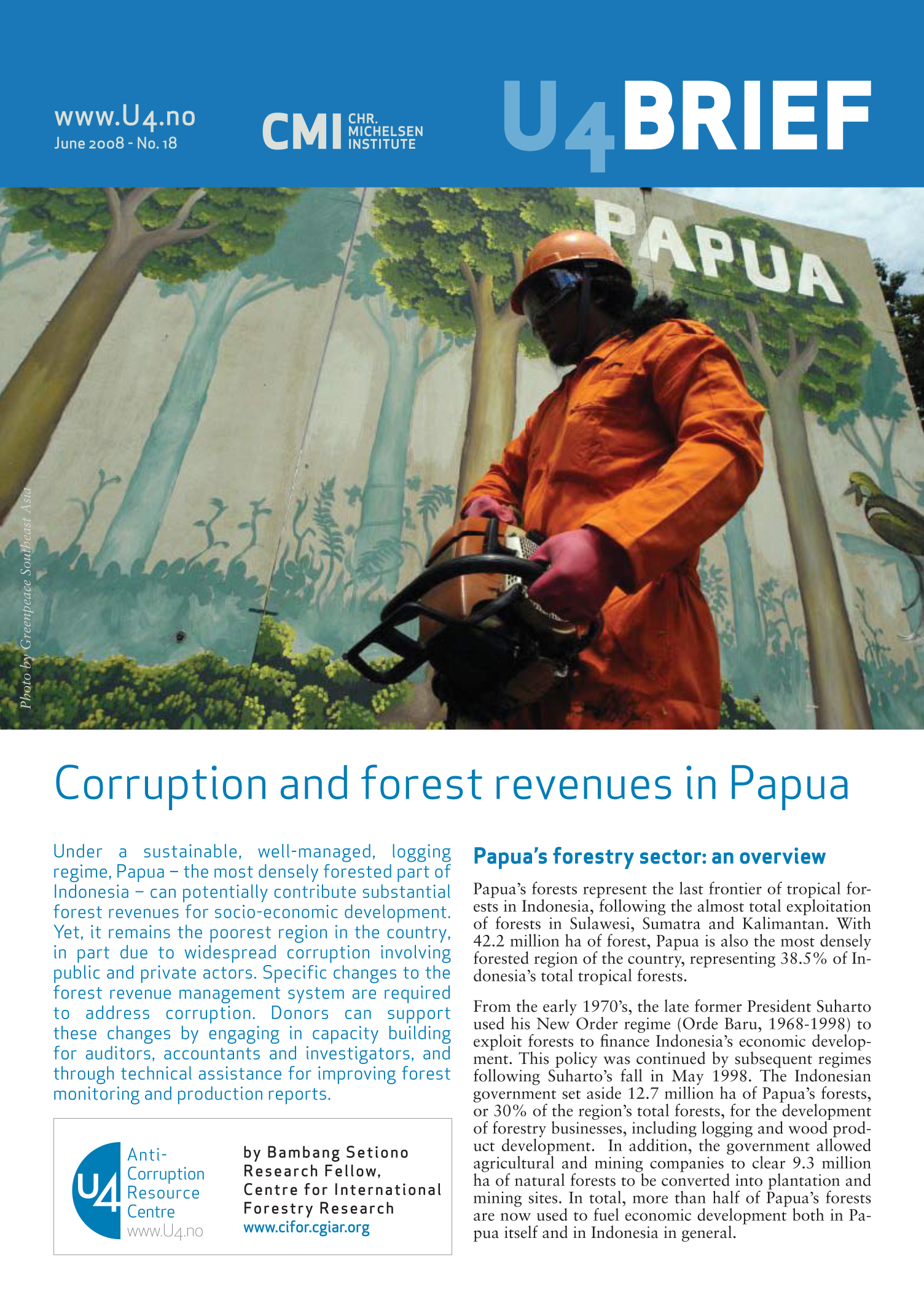 Corruption and forest revenues in Papua