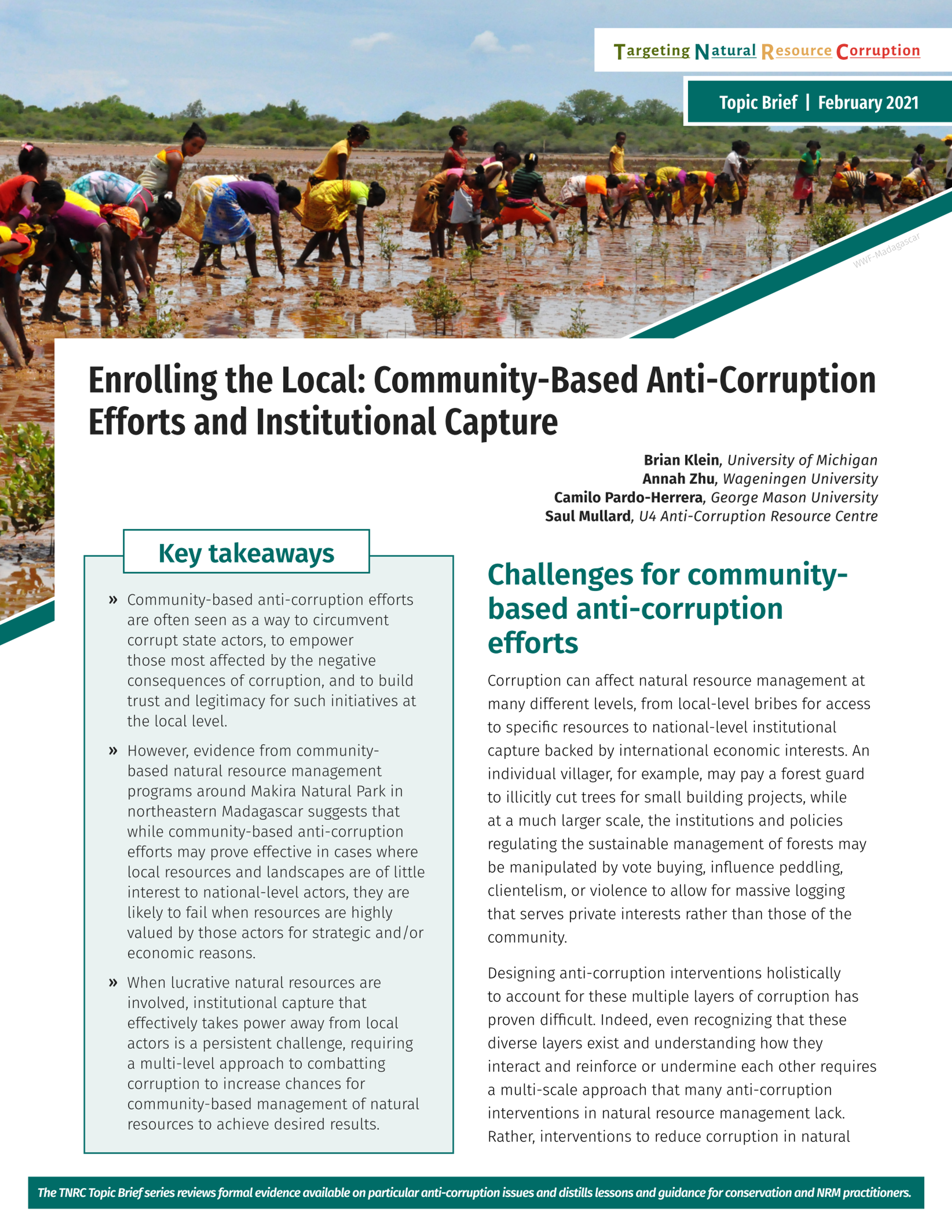 Enrolling the local: Community-based anti-corruption efforts and institutional capture