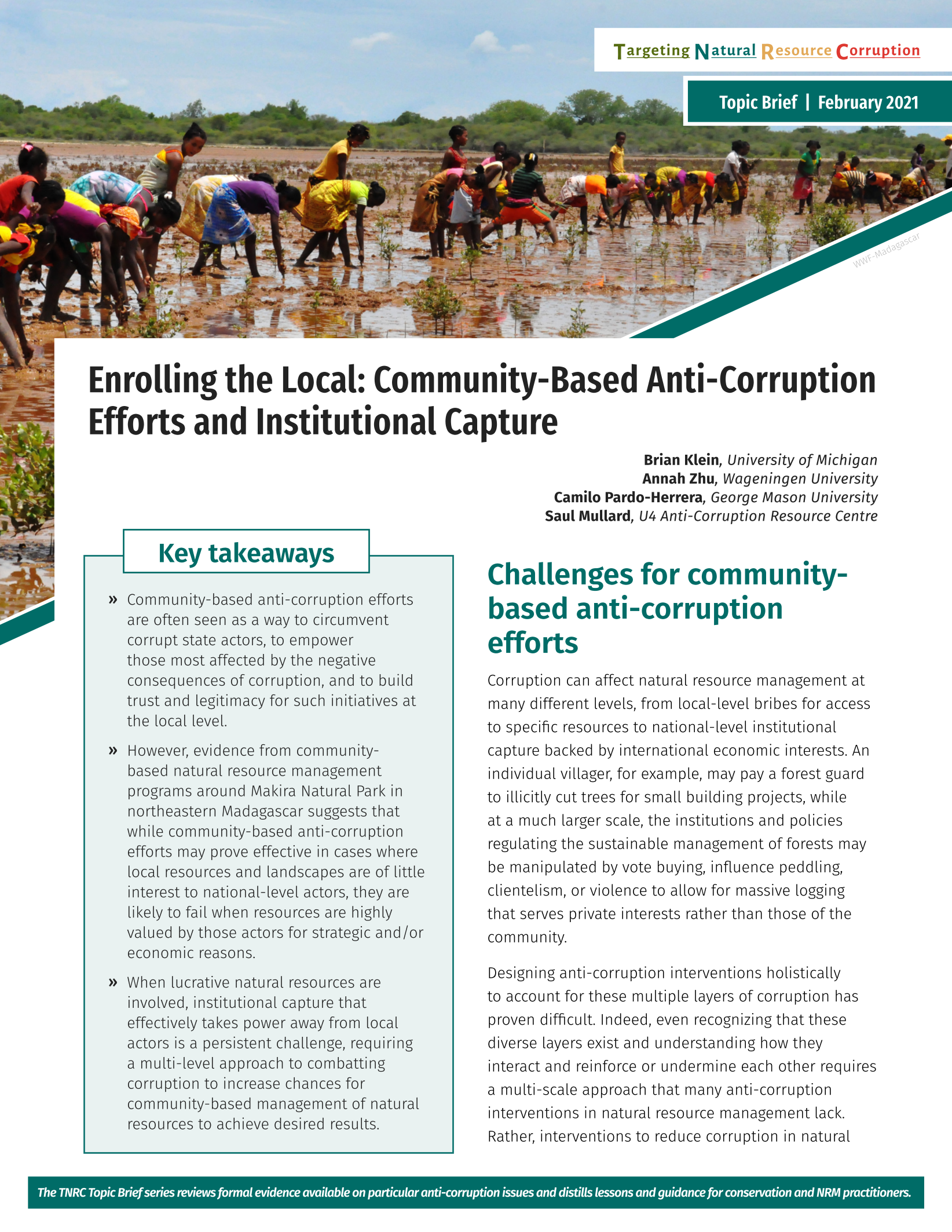 Enrolling the local: Community-based anti-corruption efforts and institutional capture