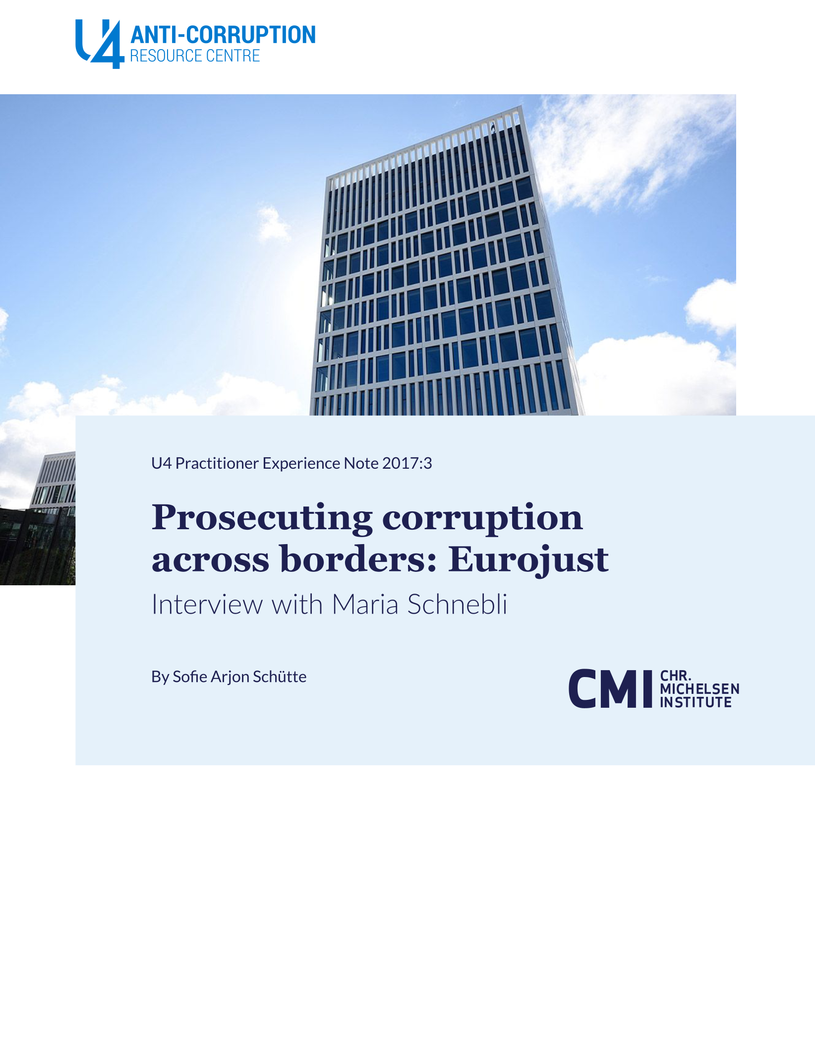 Prosecuting corruption across borders: Eurojust