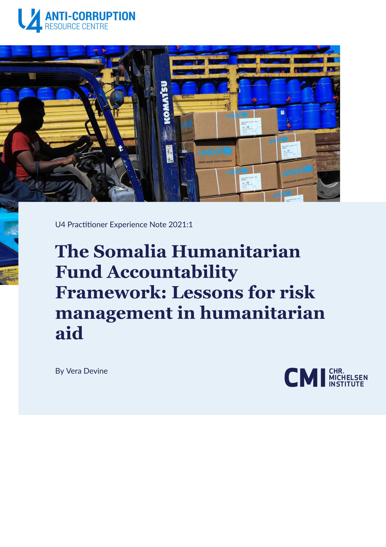 The Somalia Humanitarian Fund Accountability Framework: Lessons for risk management in humanitarian aid