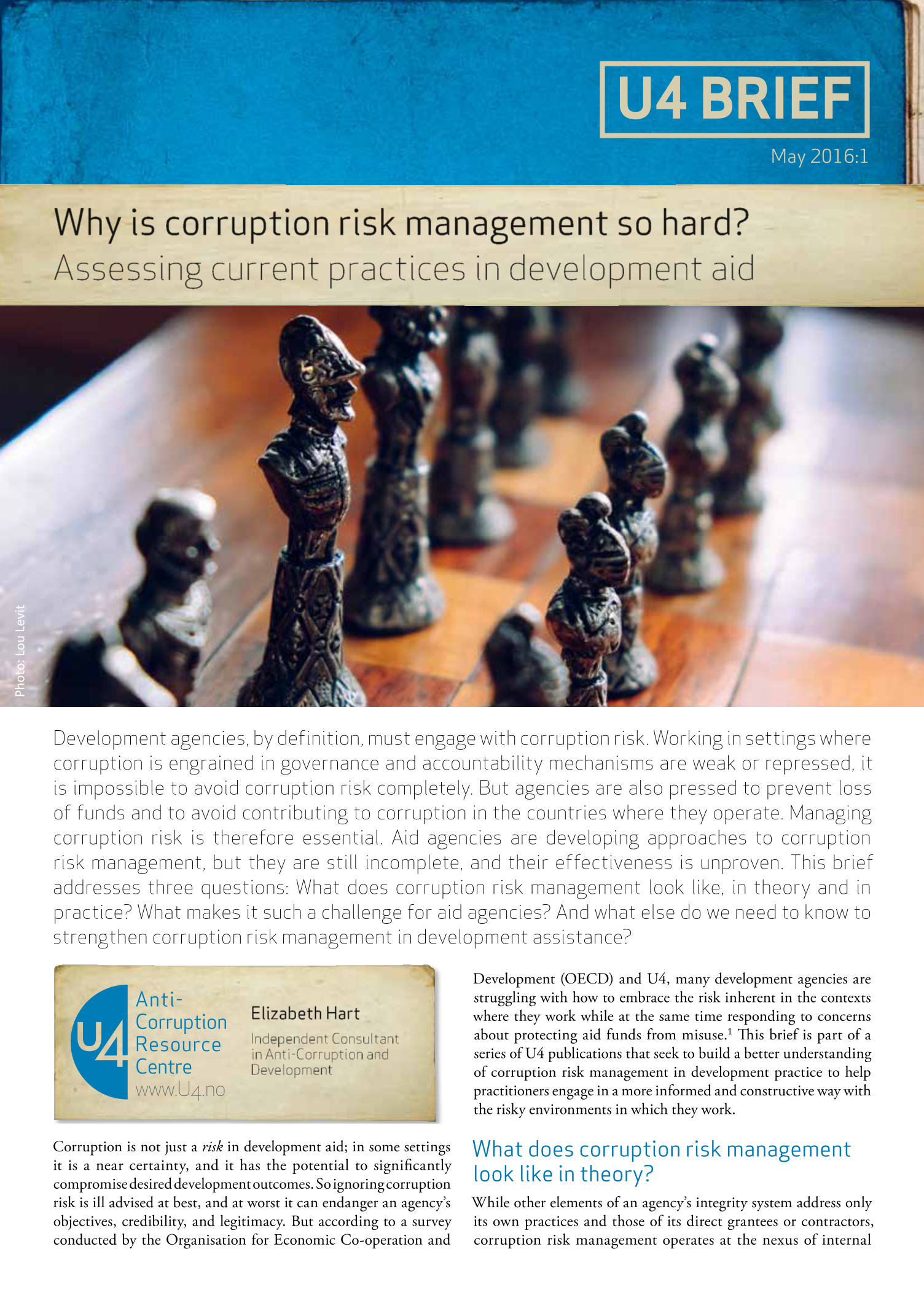 Why is corruption risk management so hard? Assessing current practices in development aid