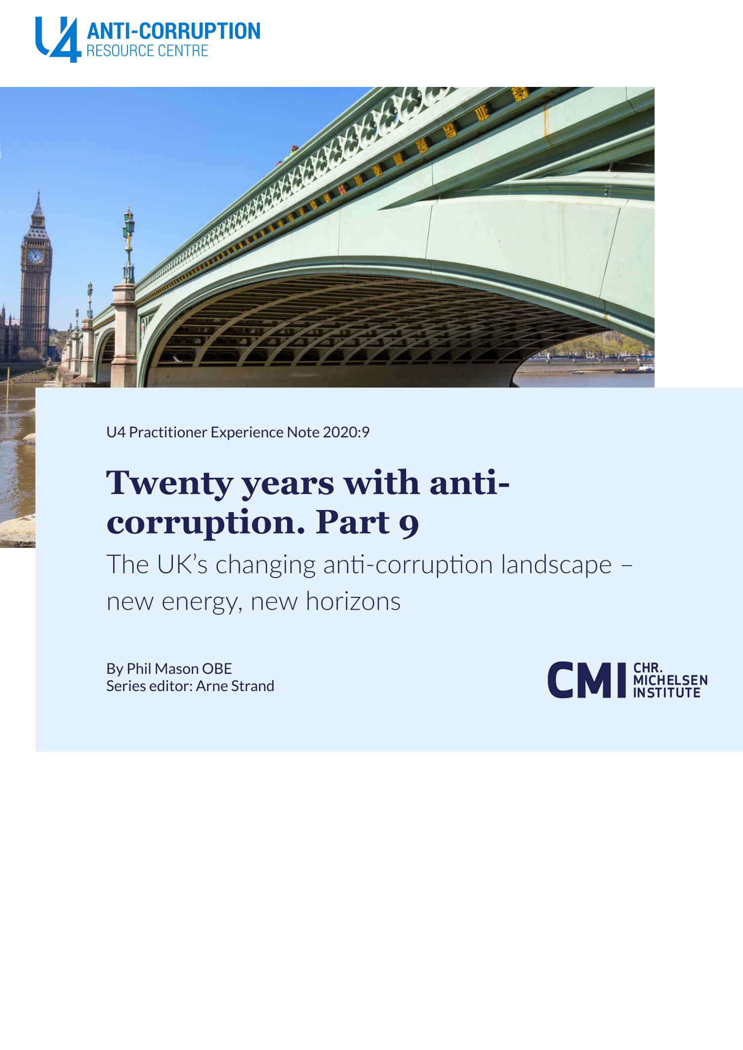 Twenty years with anti-corruption. Part 9