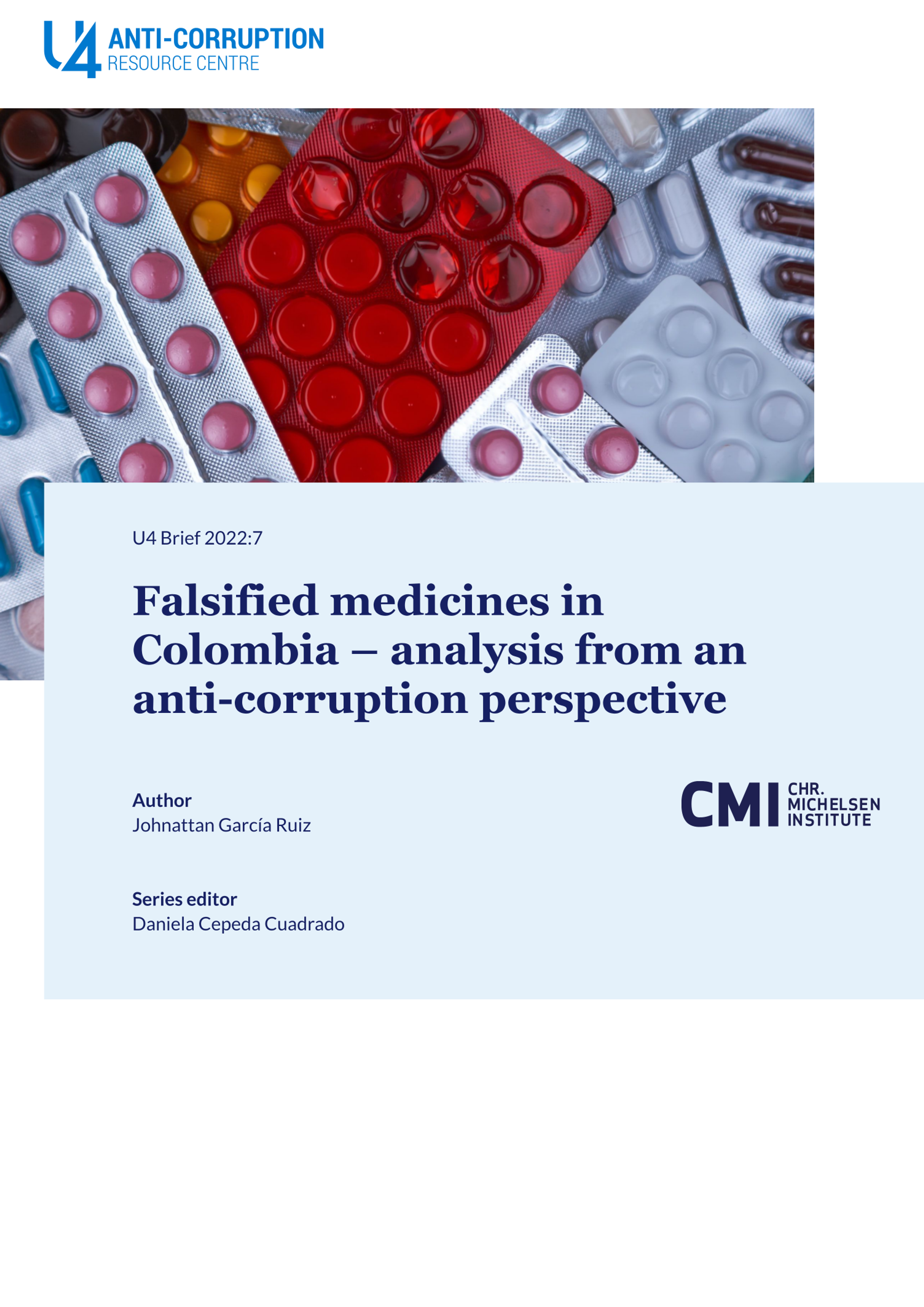 Falsified medicines in Colombia – analysis from an anti-corruption perspective