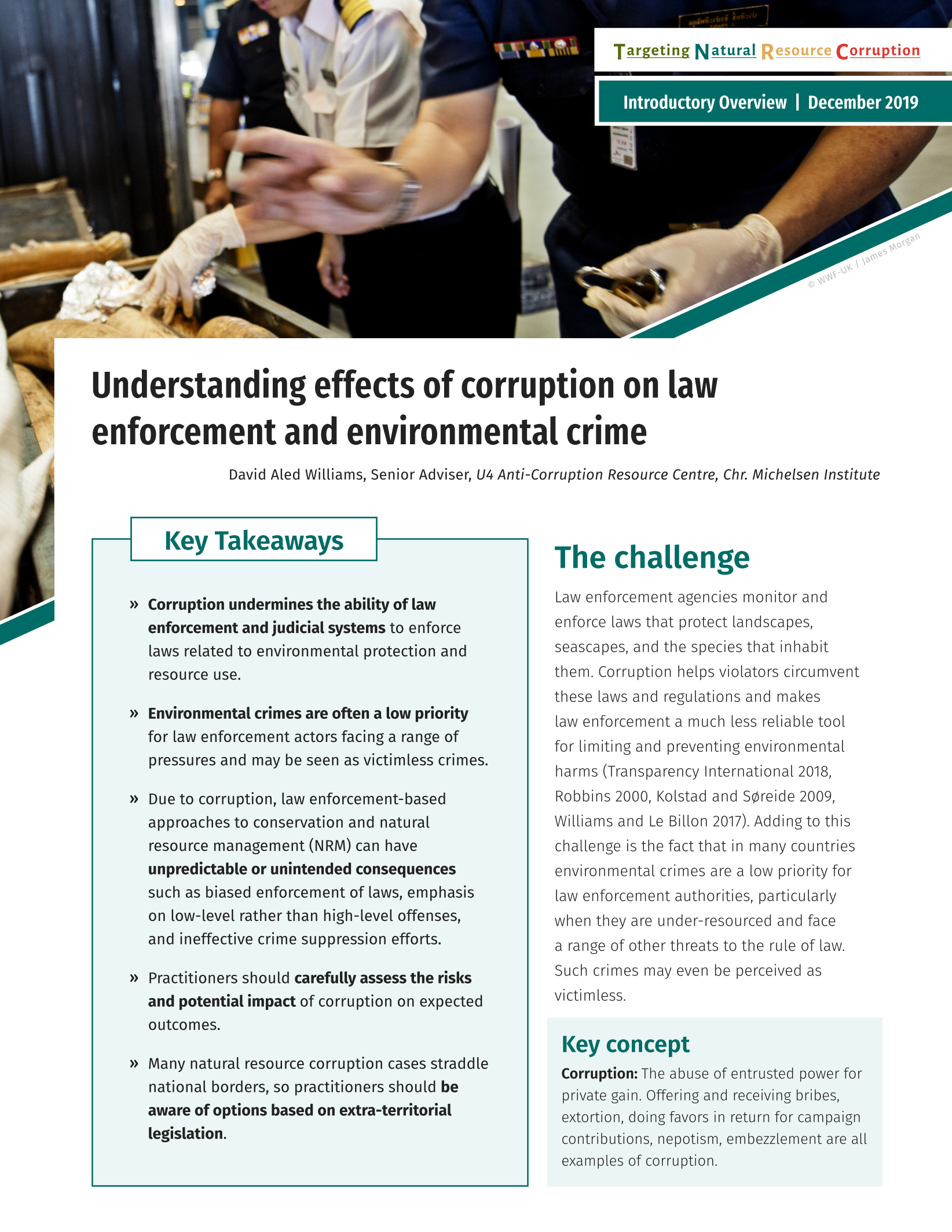 Understanding effects of corruption on law enforcement and environmental crime