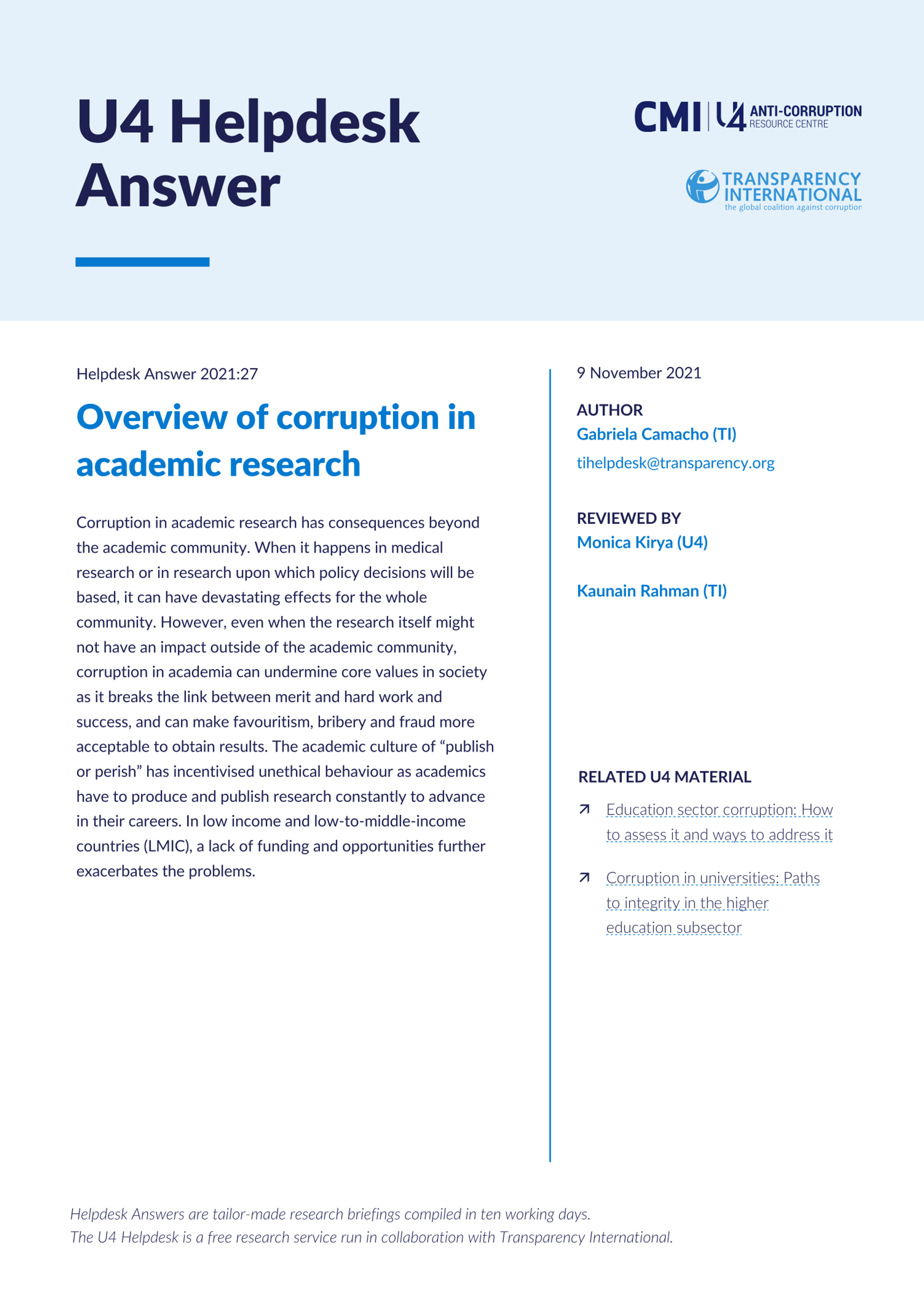 research problem about corruption