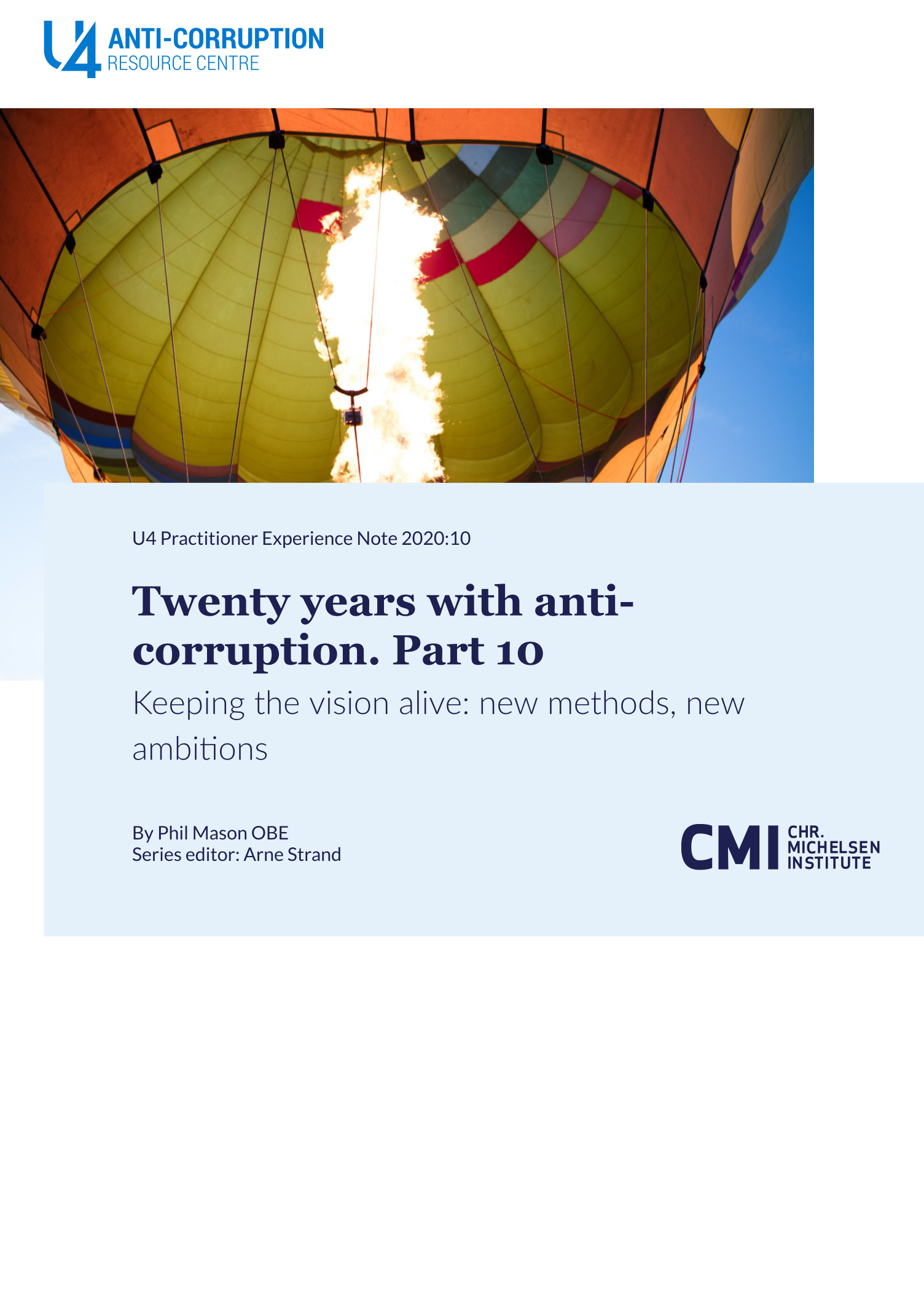 Twenty years with anti-corruption. Part 10