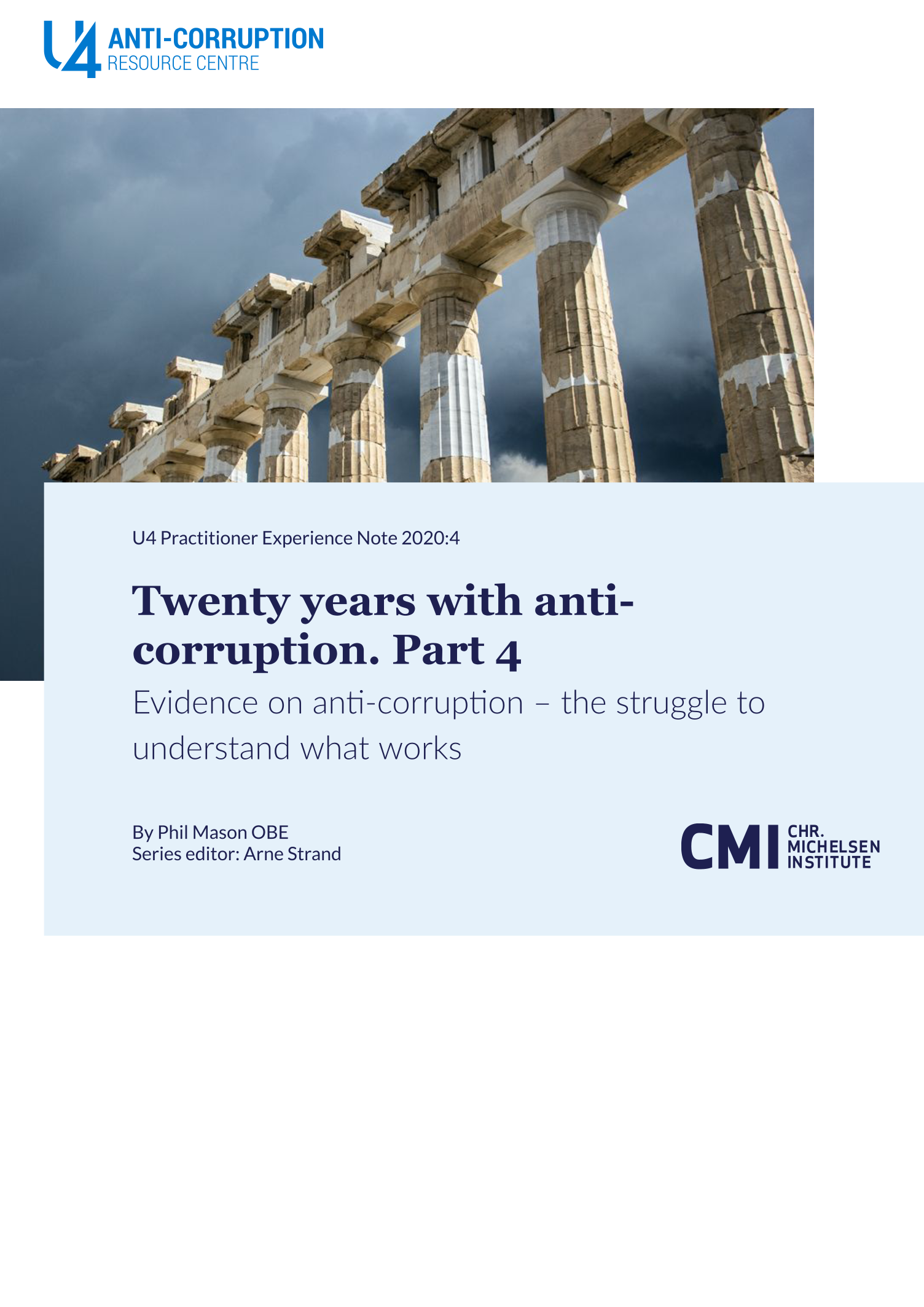 Twenty years with anti-corruption. Part 4