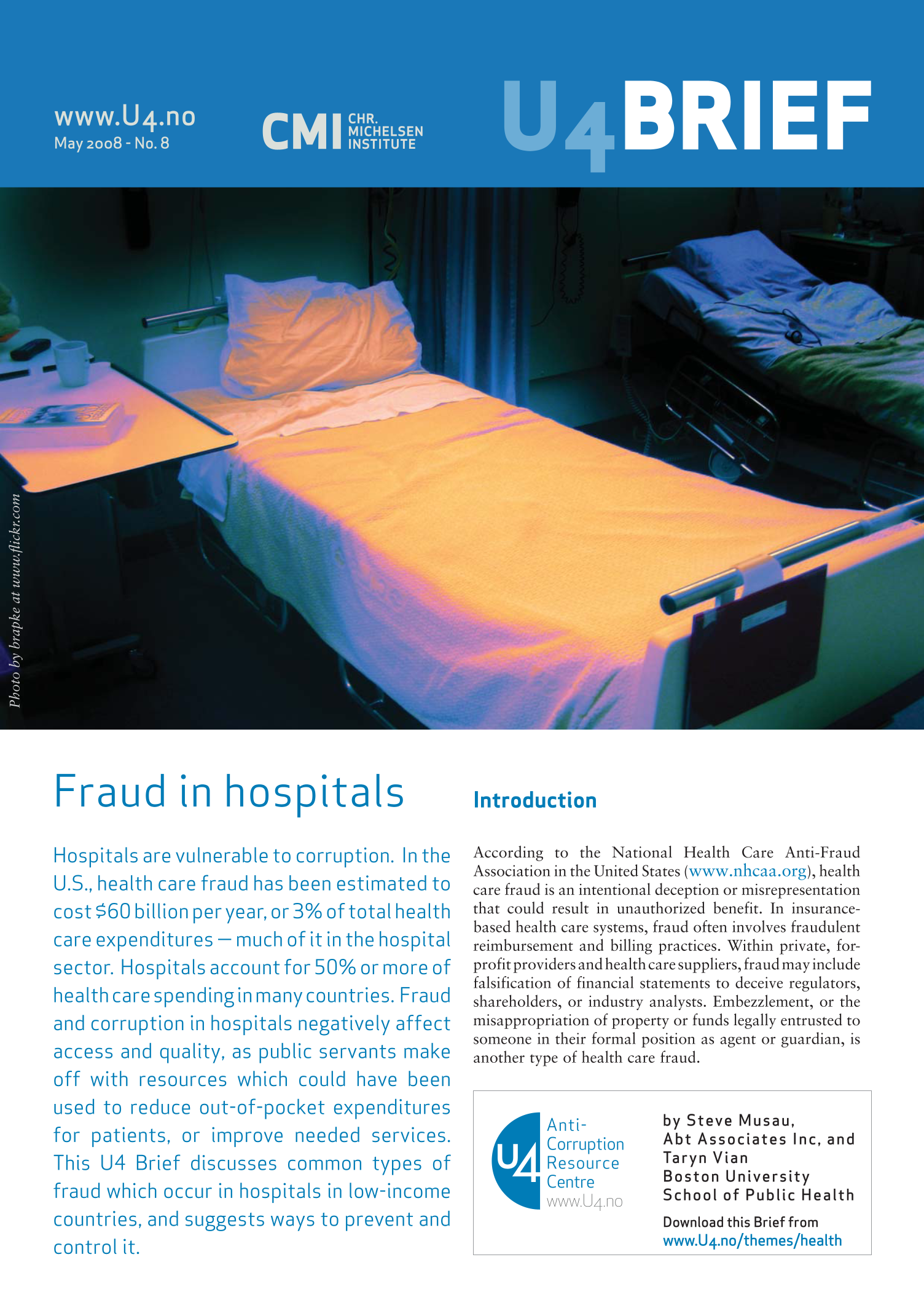 Fraud in hospitals