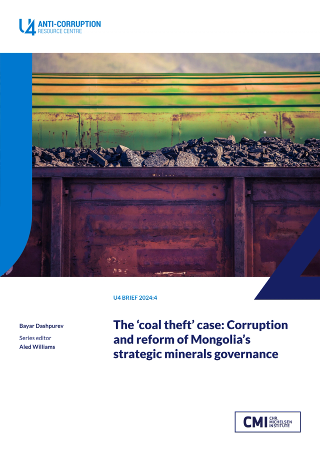 The ‘coal theft’ case: Corruption and reform of Mongolia’s strategic ...