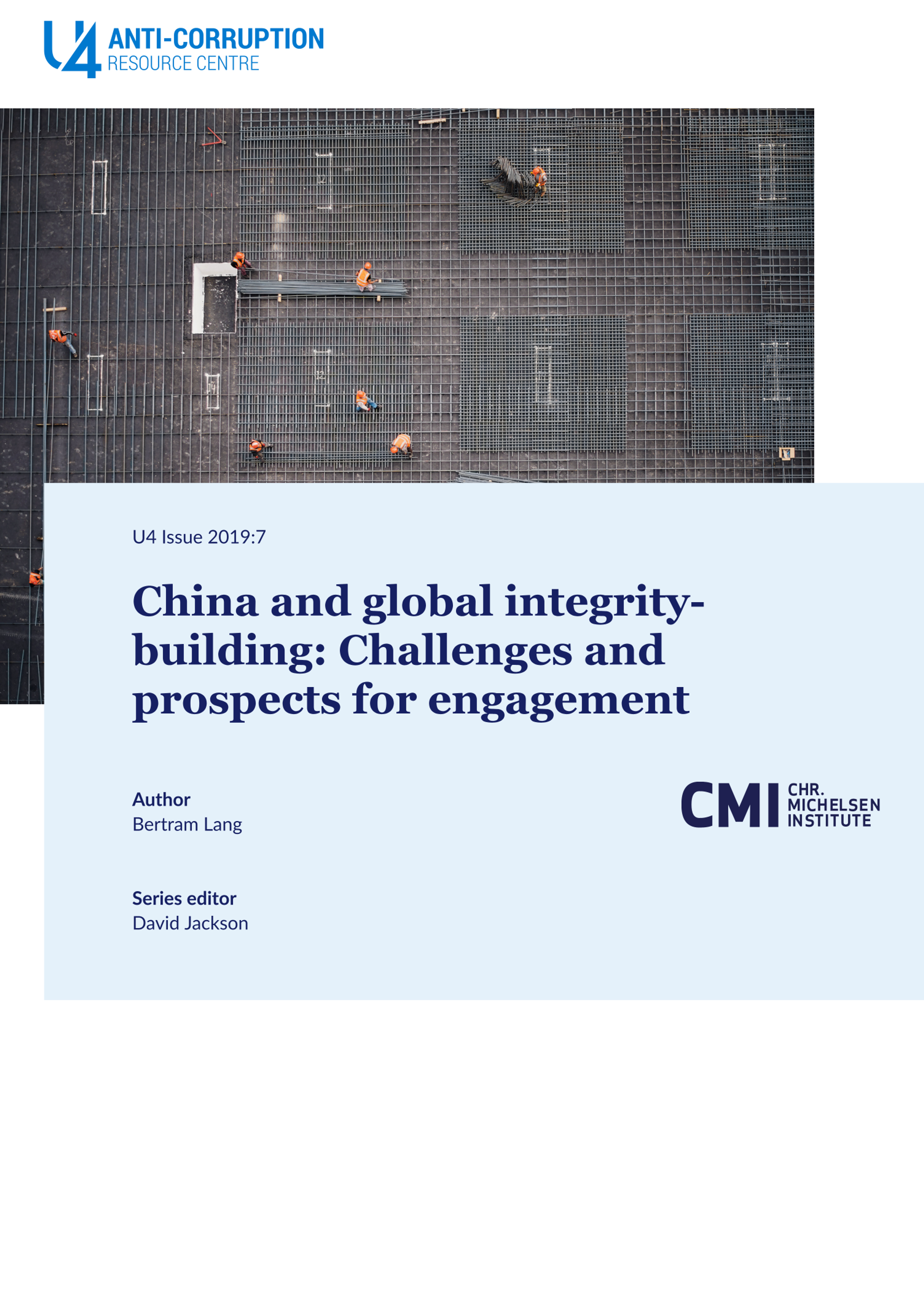 China and global integrity-building: Challenges and prospects for engagement