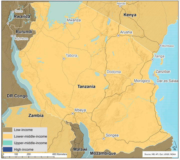 Map of tanzania