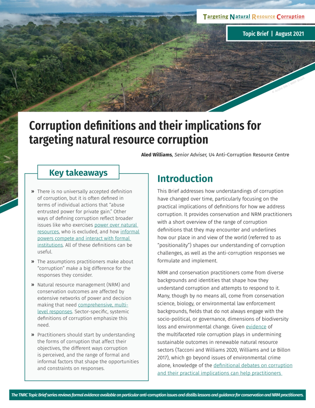 Corruption definitions and their implications for targeting natural ...