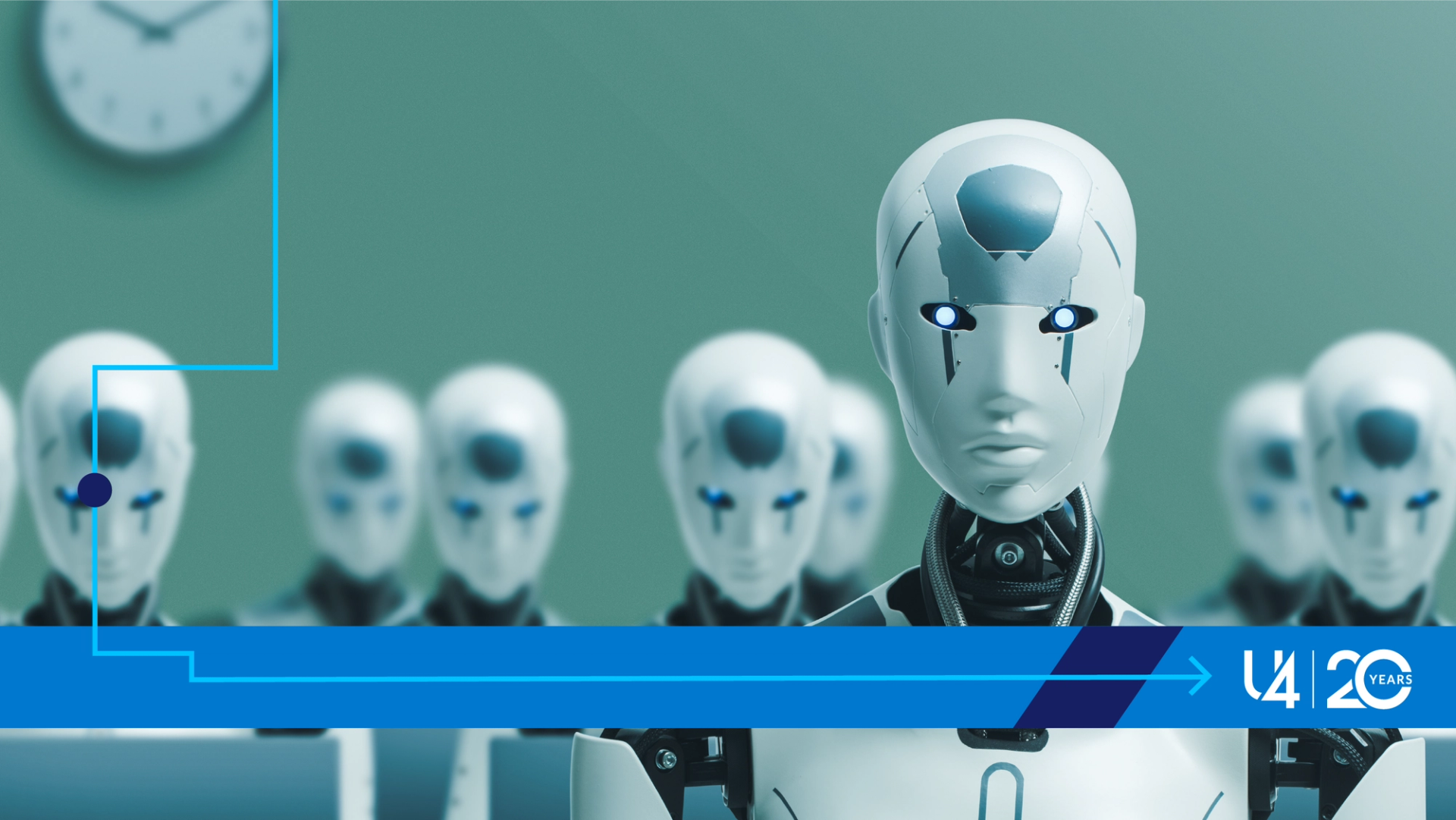 White robots with female shape