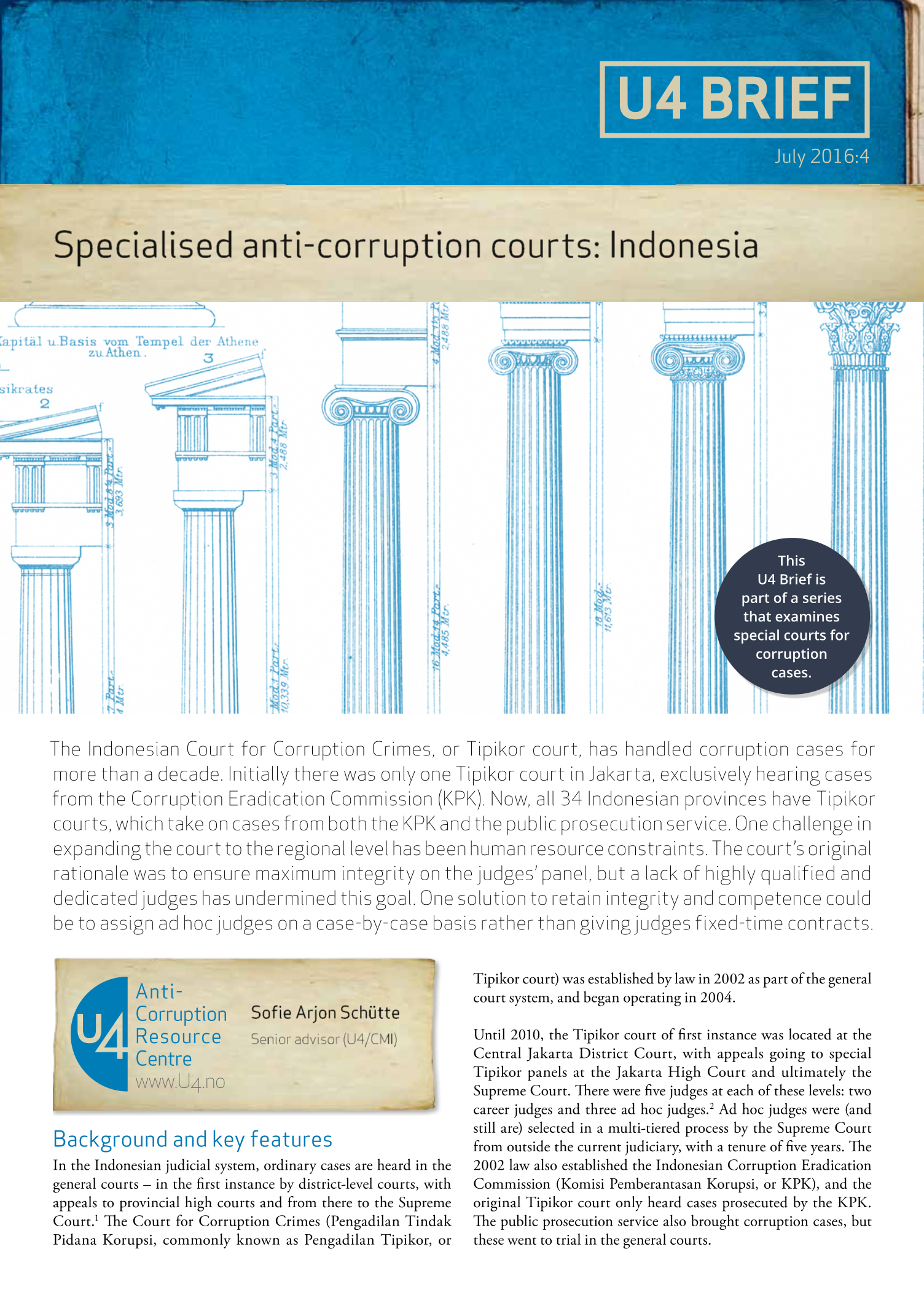 Specialised anti-corruption courts: Indonesia