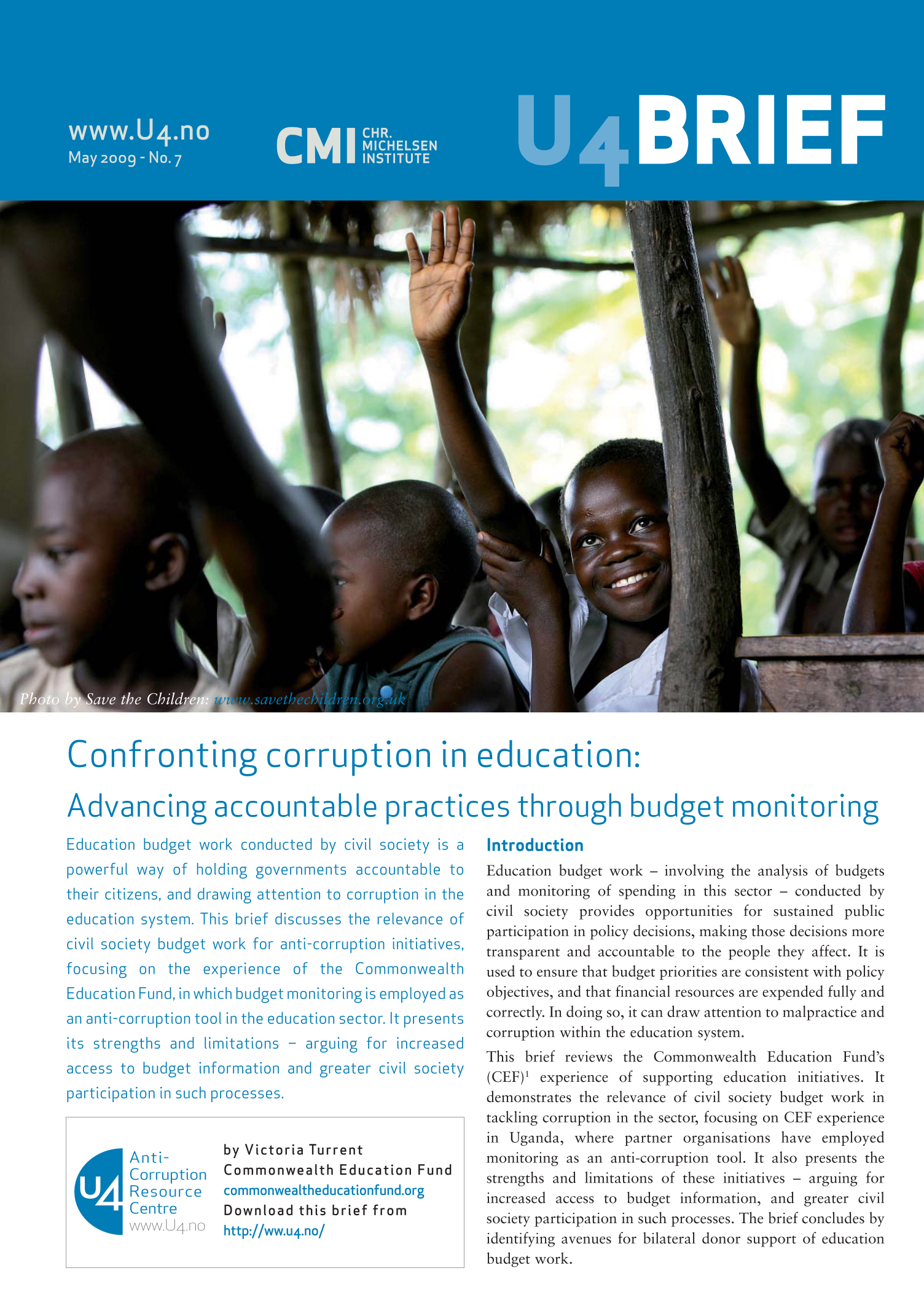 Confronting corruption in education: Advancing accountable practices through budget monitoring