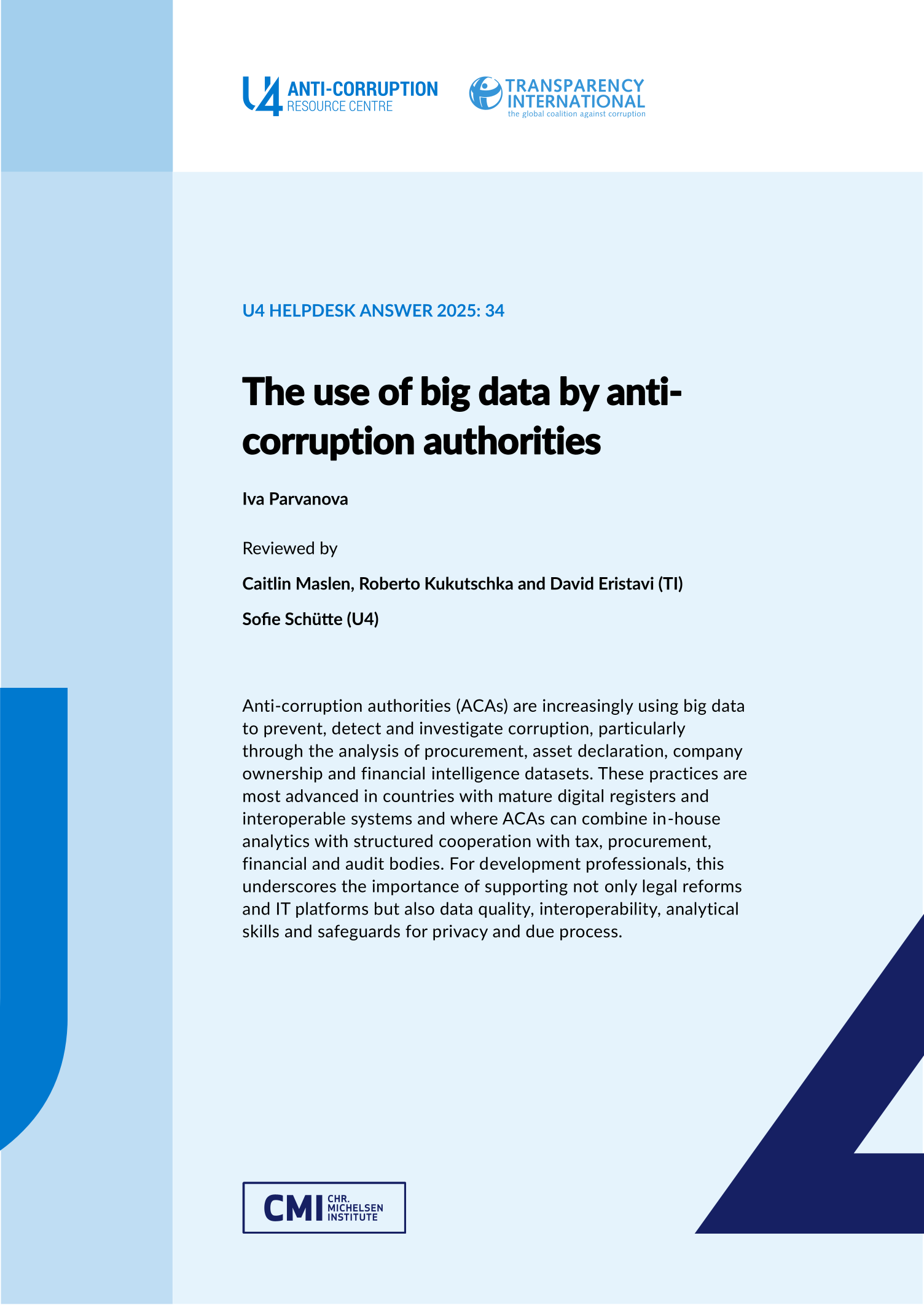 The use of big data by anti-corruption authorities