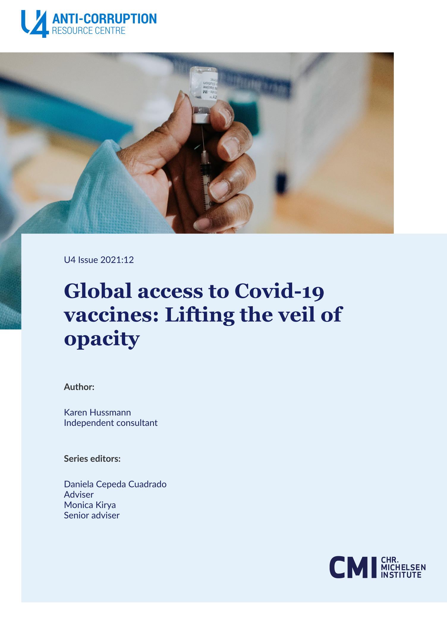 Global access to Covid-19 vaccines: Lifting the veil of opacity