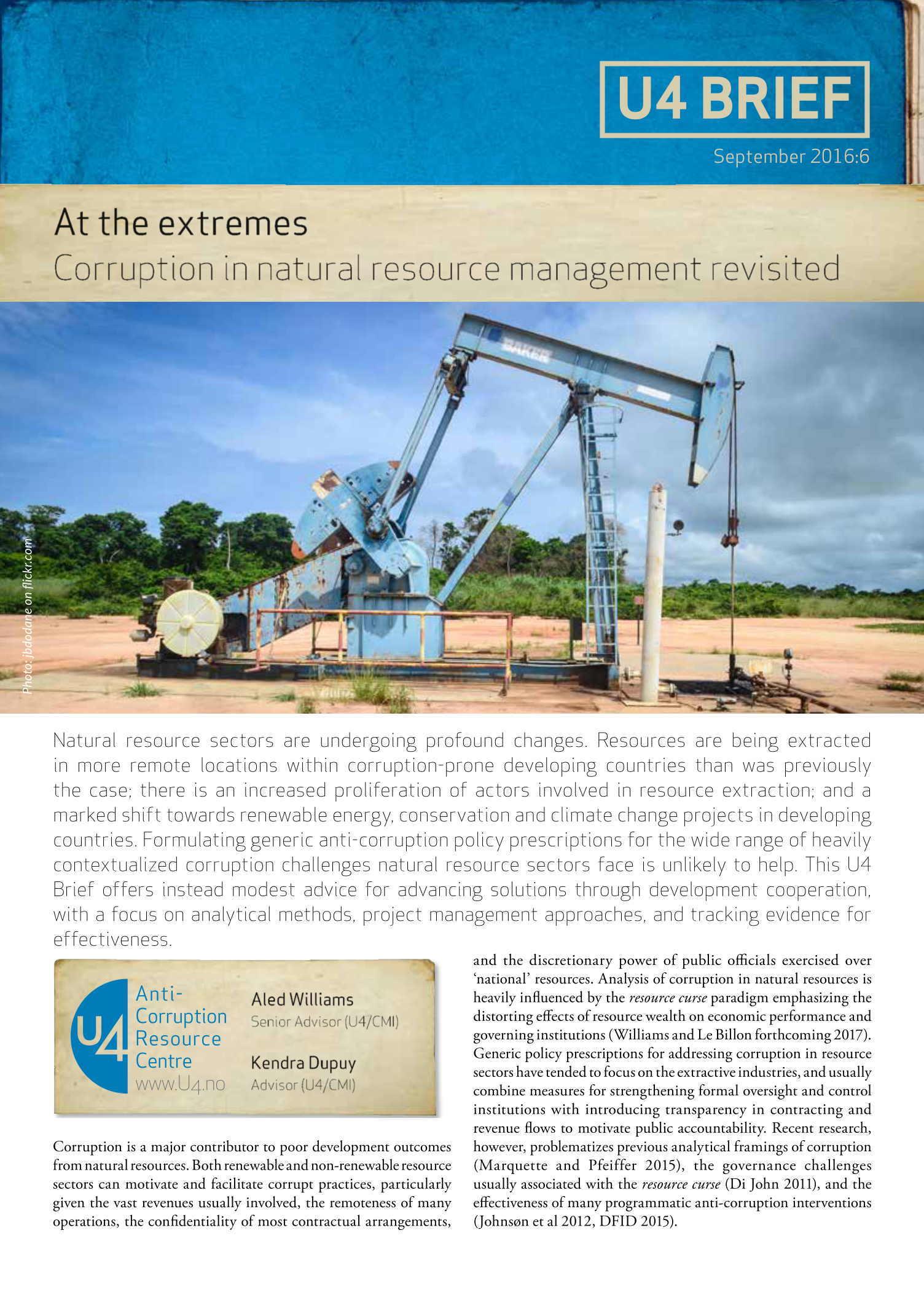 At the extremes: Corruption in natural resource management revisited