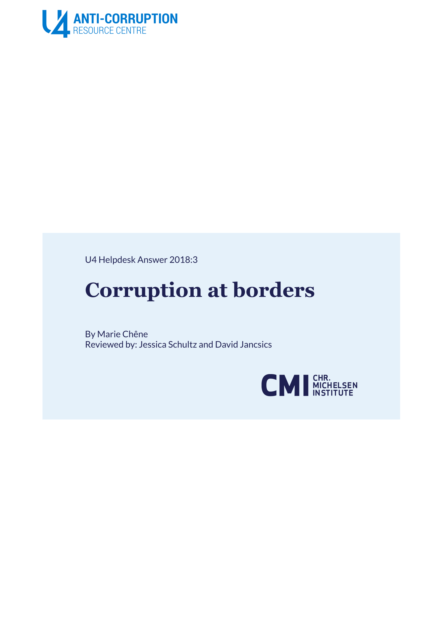 Corruption at borders