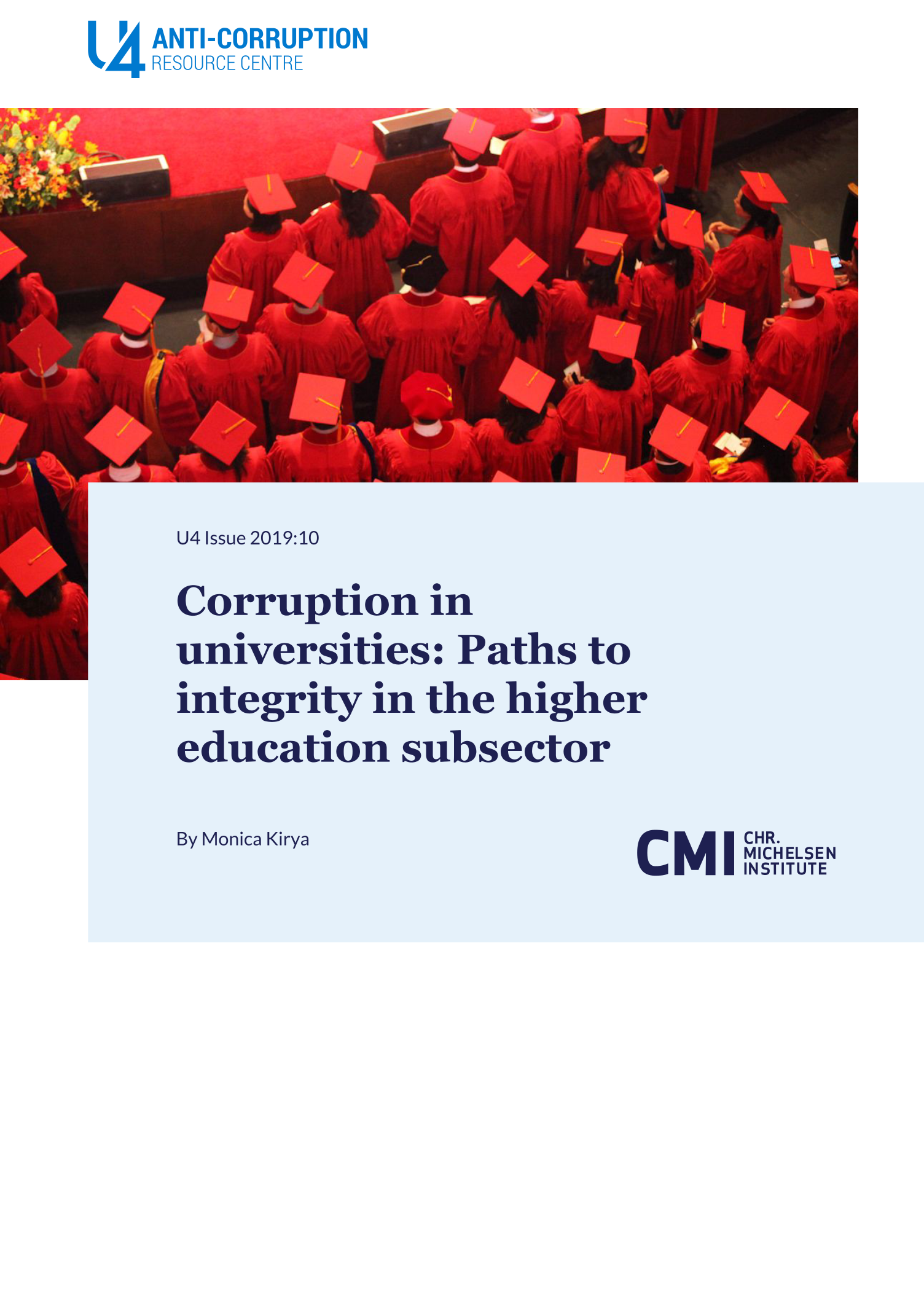 Corruption in universities: Paths to integrity in the higher education subsector