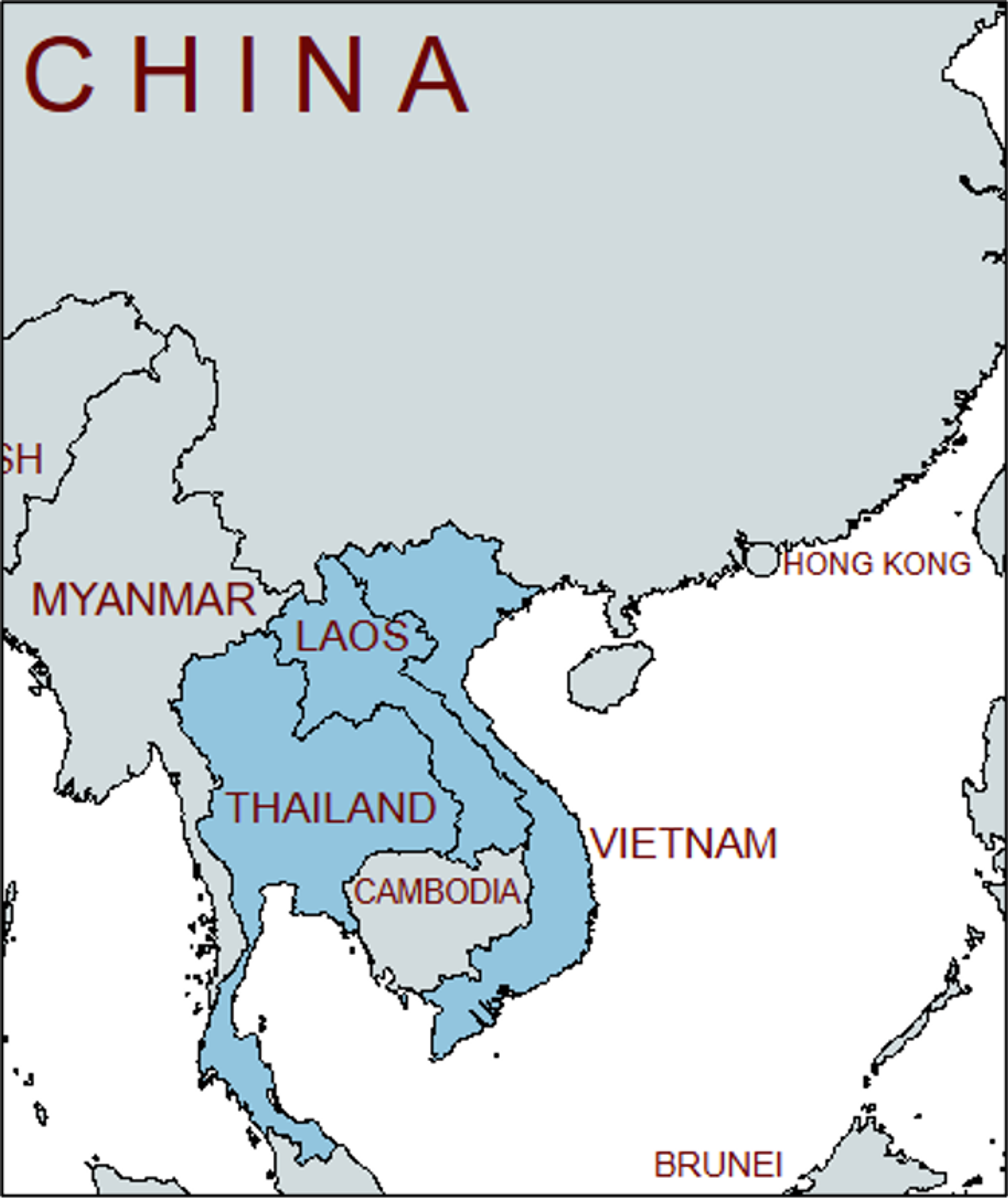 Map of Southeast Asia