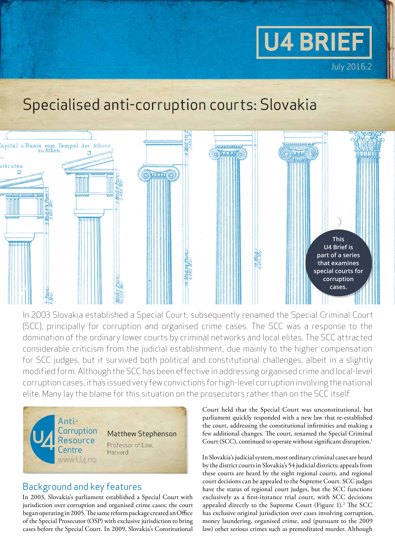 Specialised anti-corruption courts: Slovakia