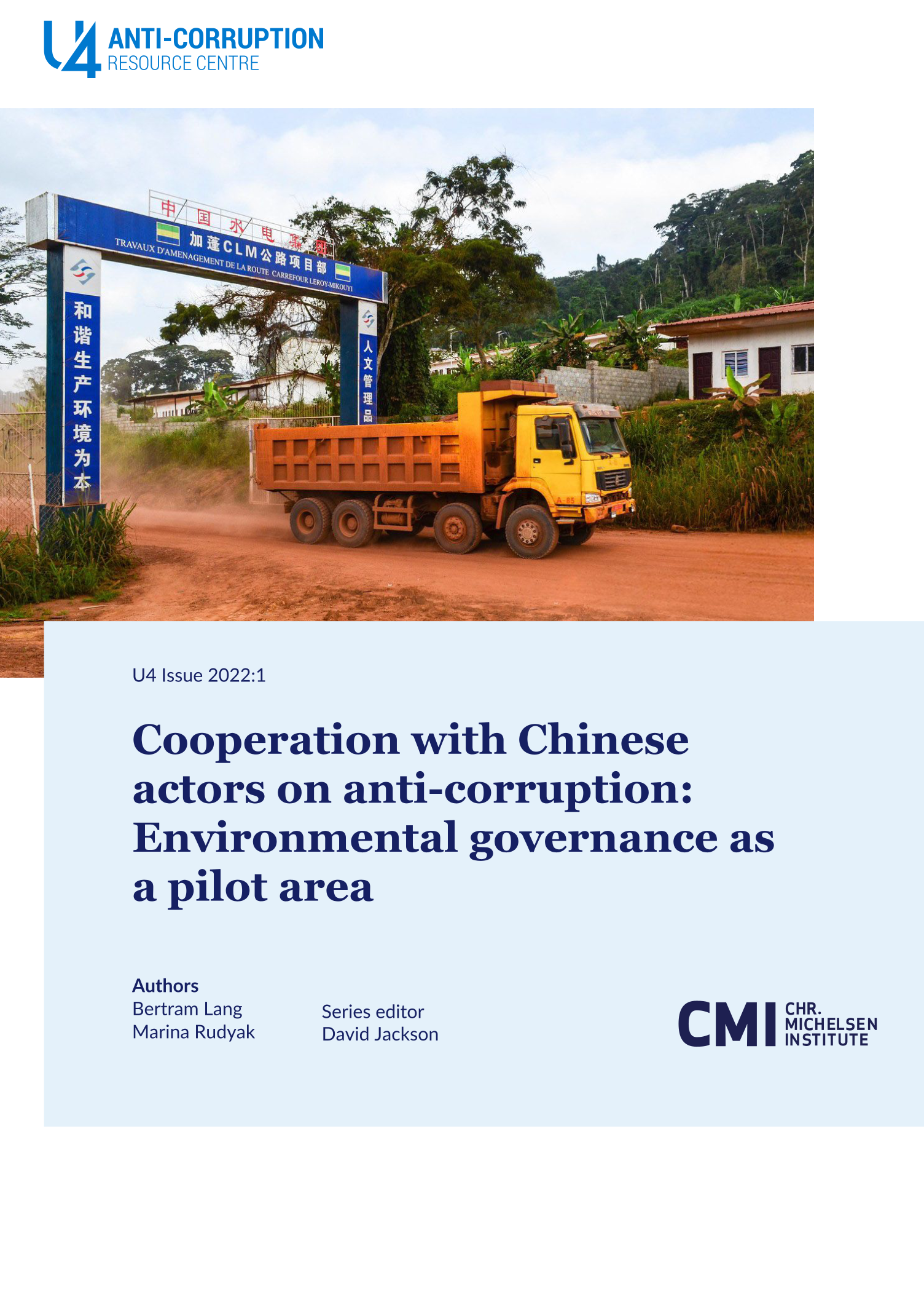 Cooperation with Chinese actors on anti-corruption: Environmental governance as a pilot area