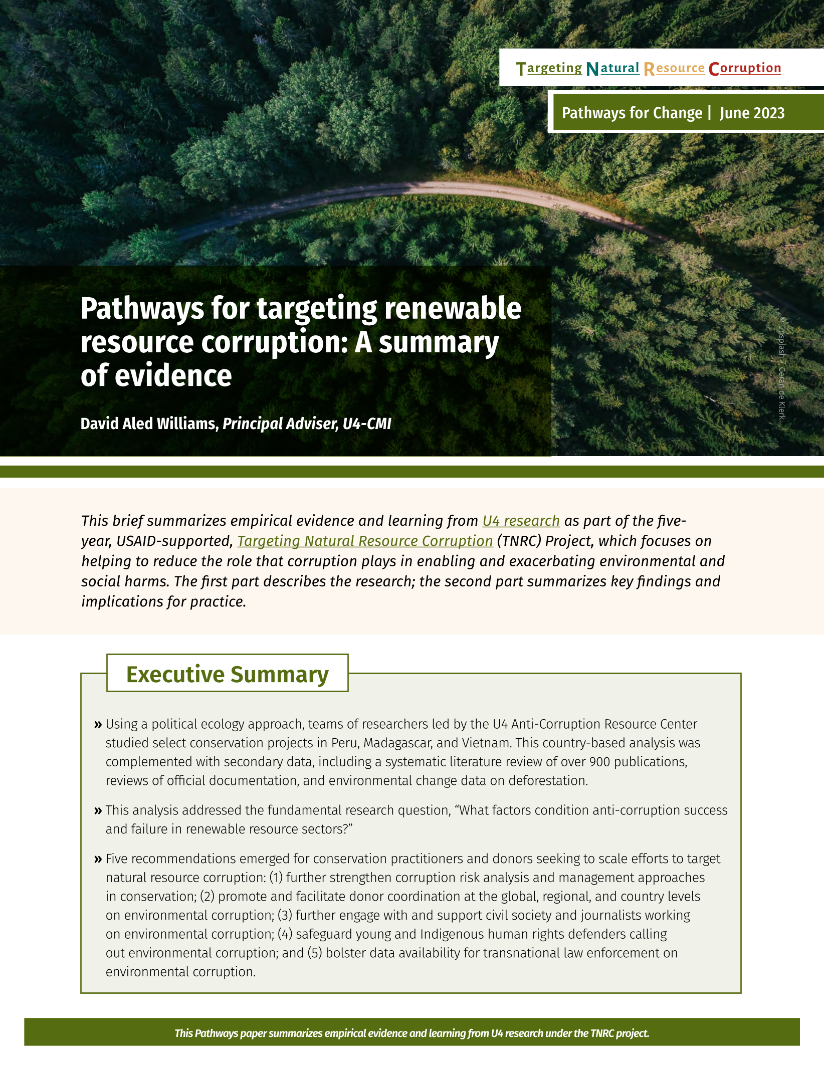 Pathways for targeting renewable resource corruption