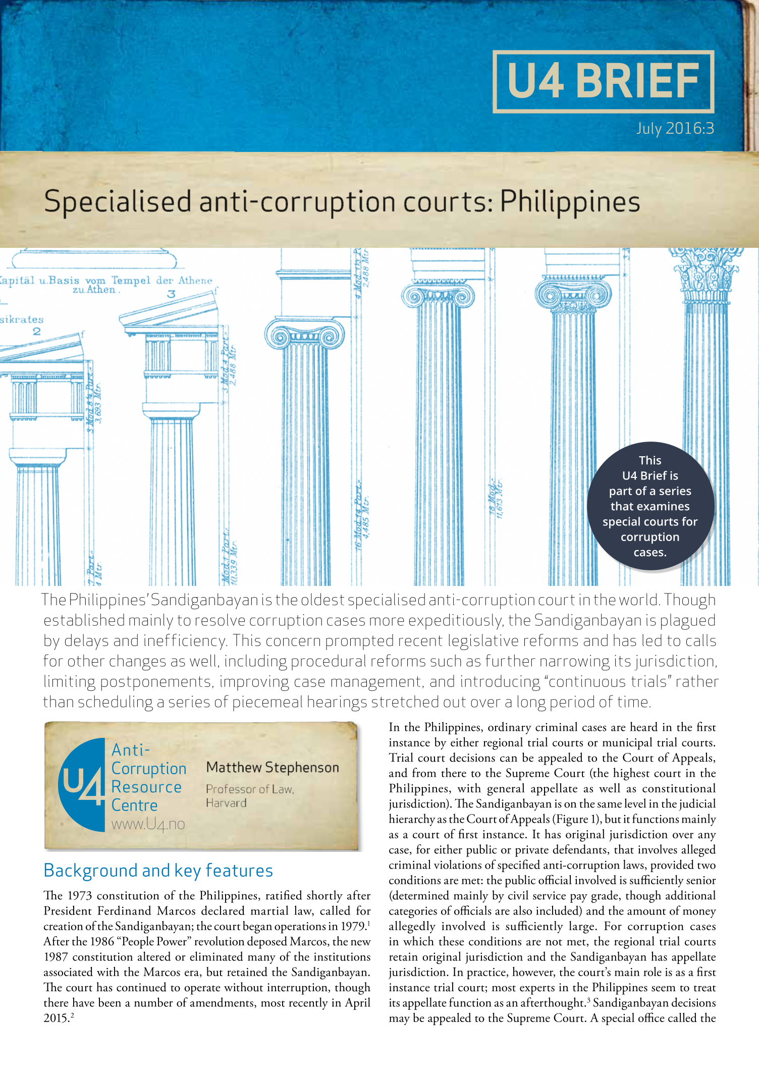 Specialised anti-corruption courts: Philippines
