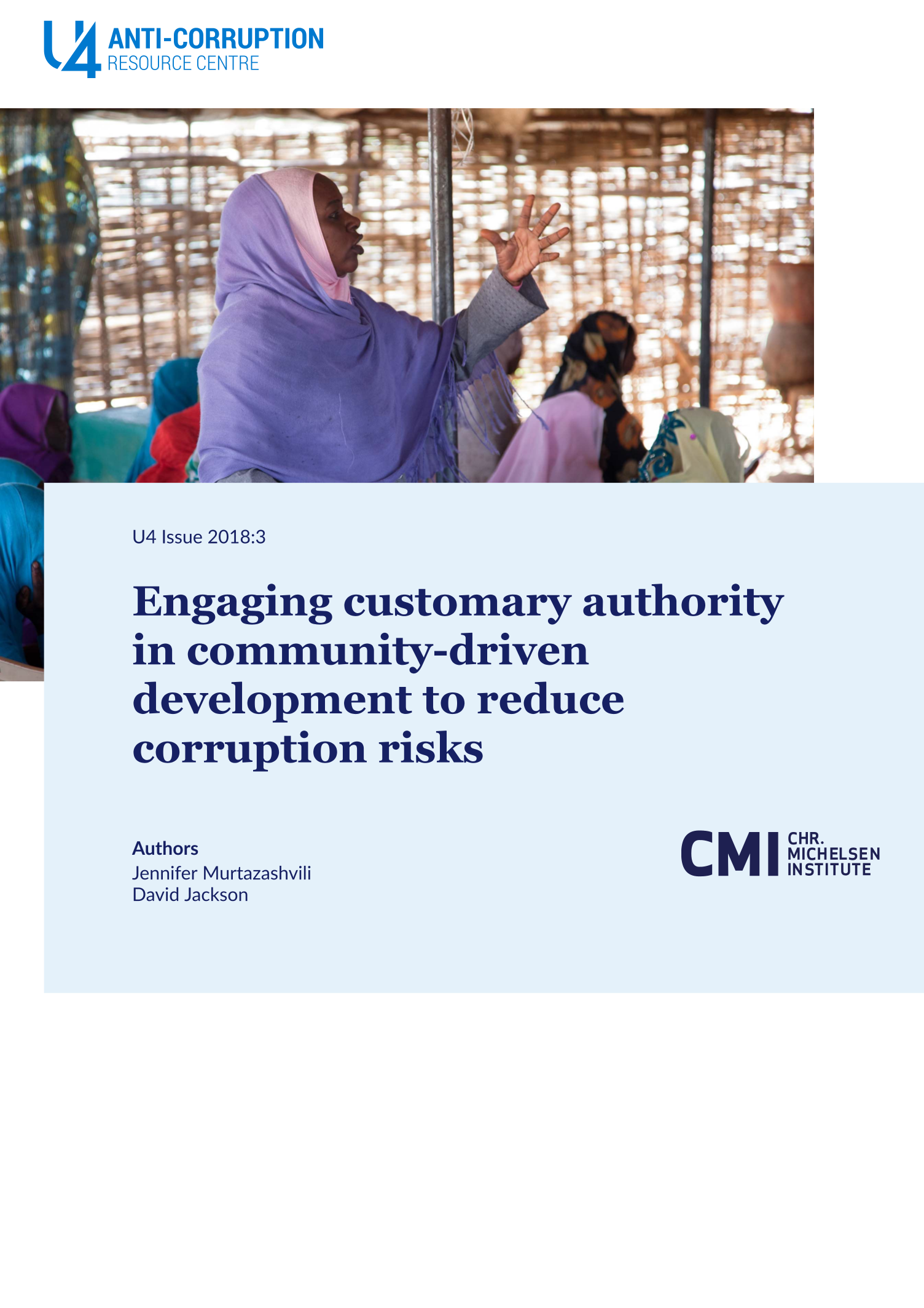 Engaging customary authority in community-driven development to reduce corruption risks