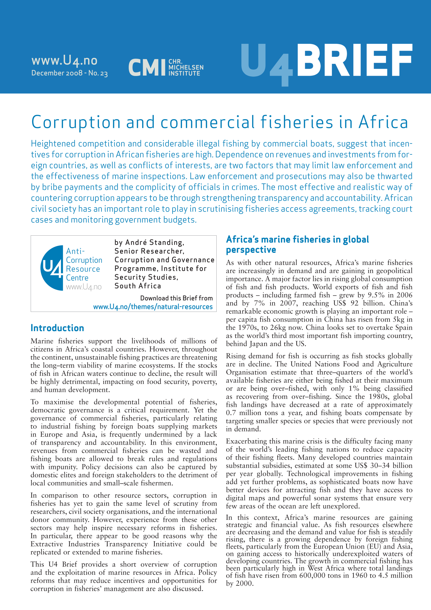 Corruption and commercial fisheries in Africa