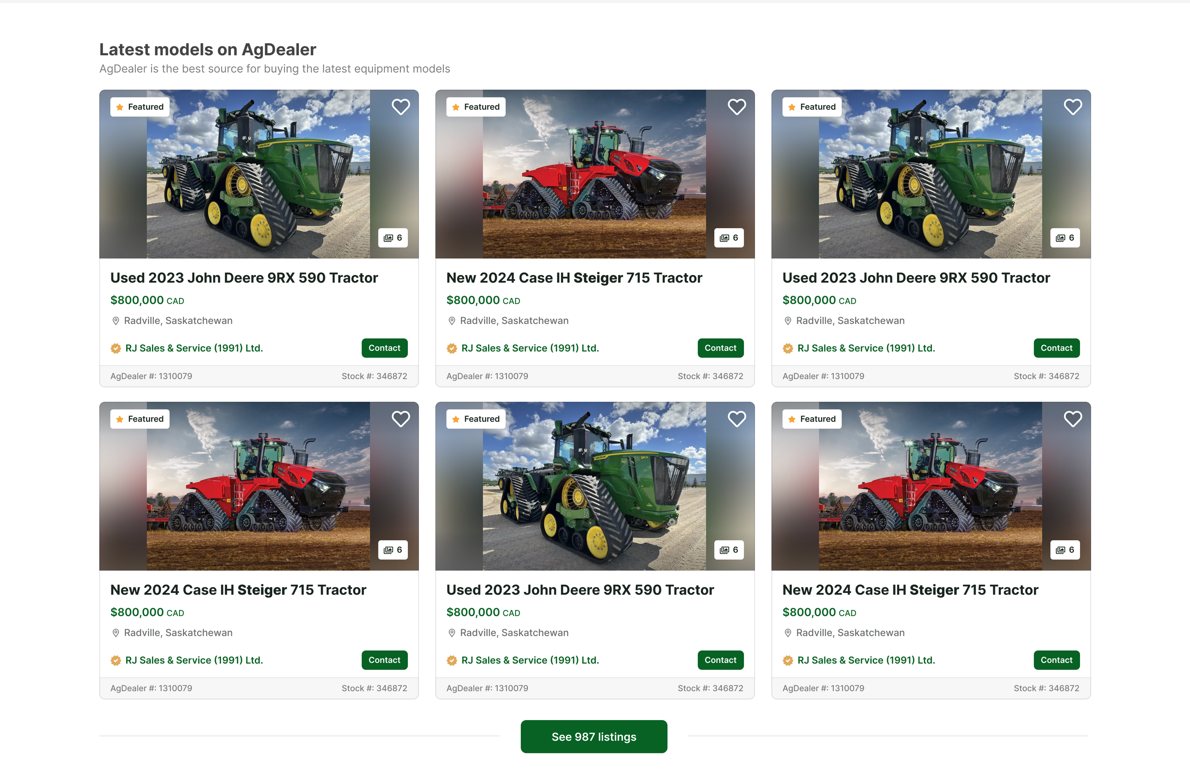 Screenshot of the updated listing card
