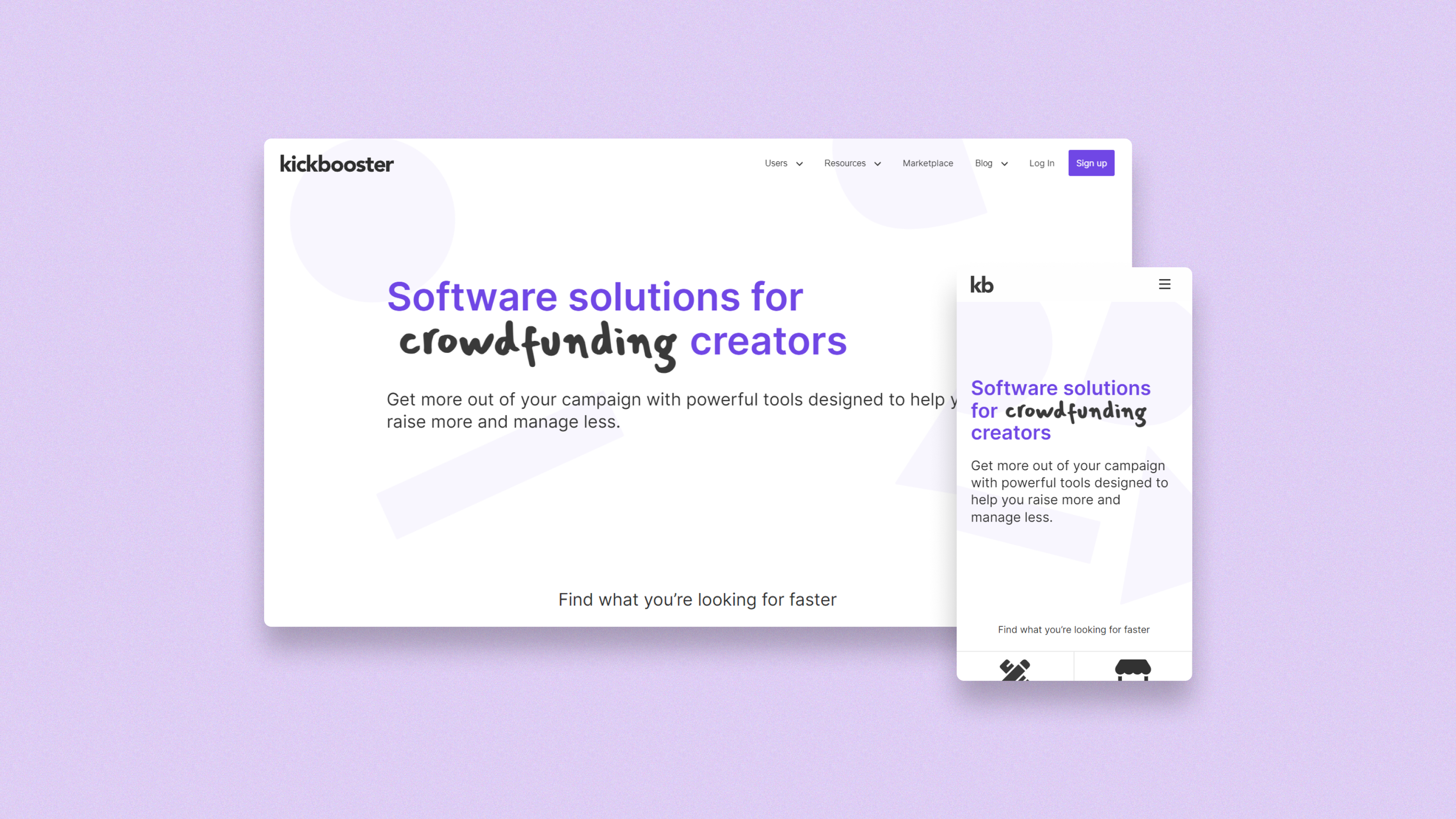 Screenshots of Kickbooster's