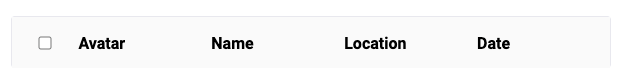 table header column names
