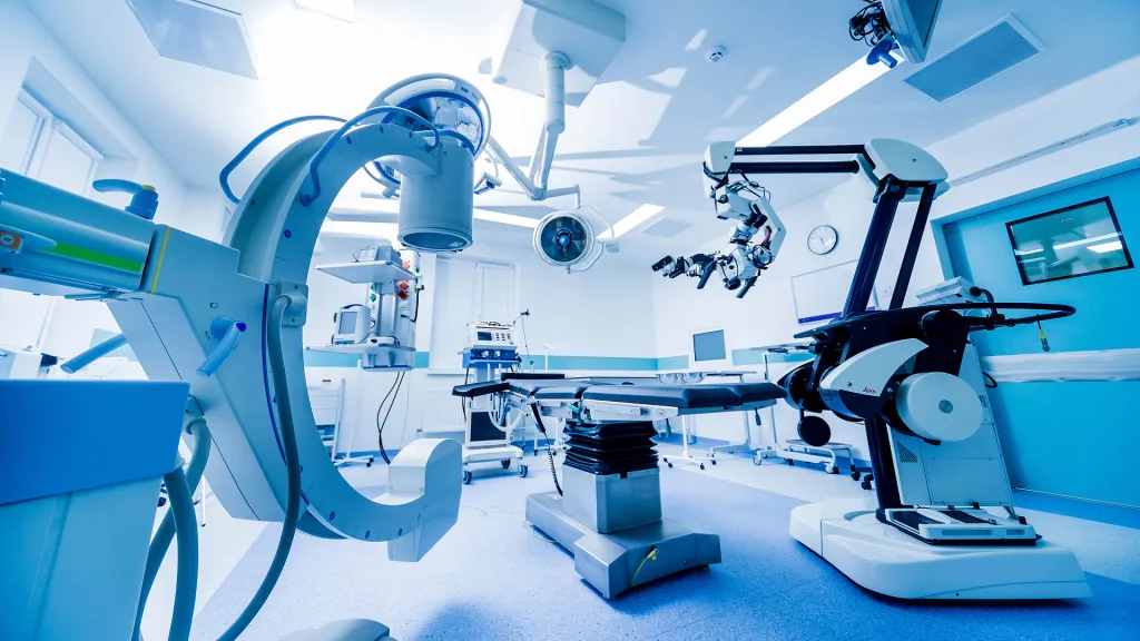 Newly delivered and installed medical equipment in clinic