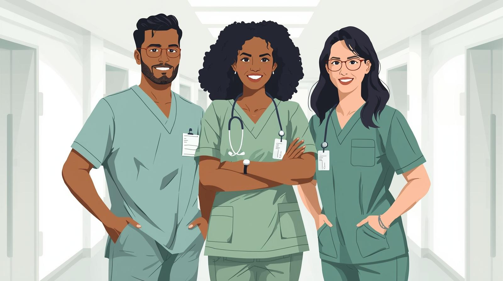 Healthcare professionals representing community impact