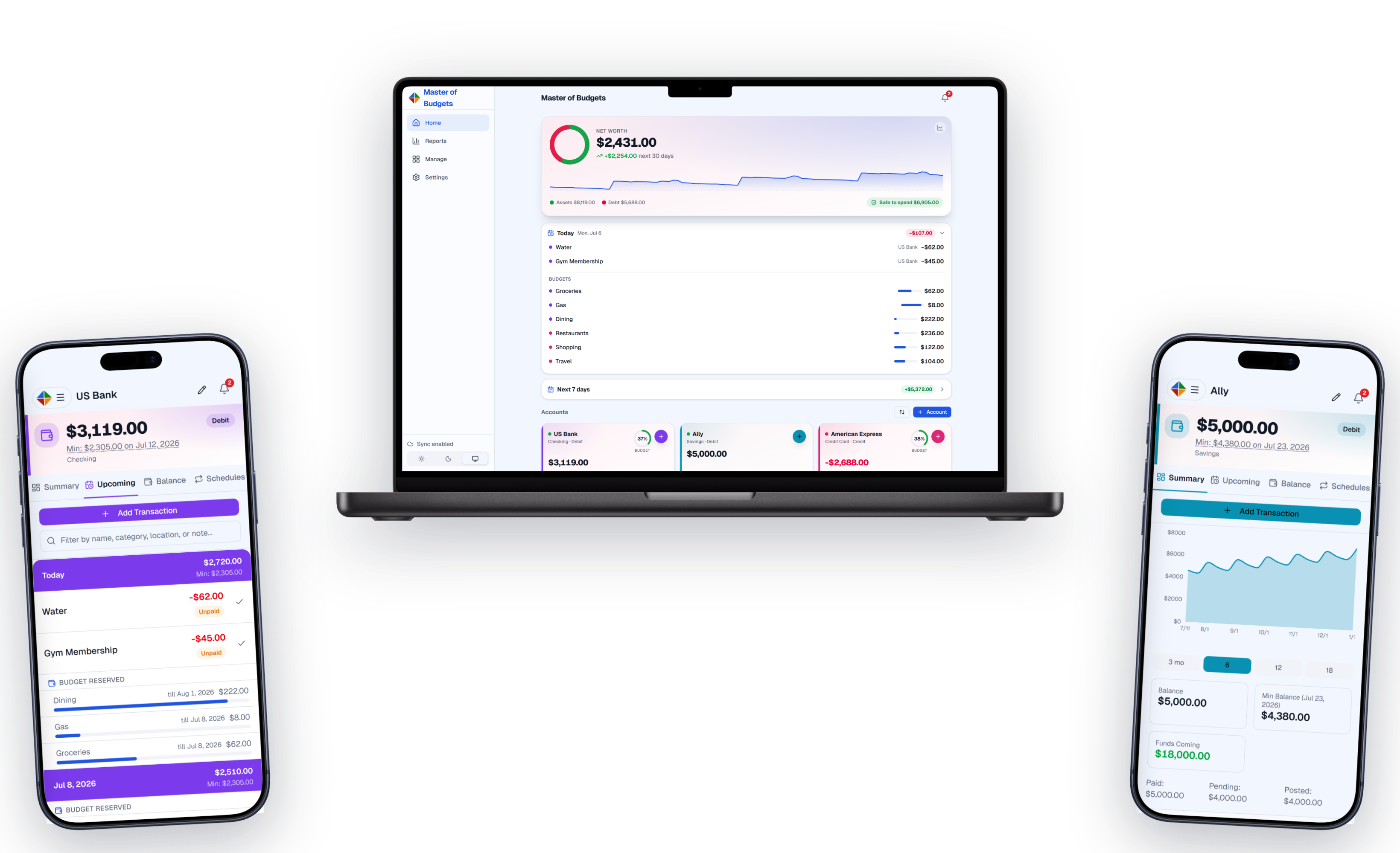 Master of Budgets on web and mobile