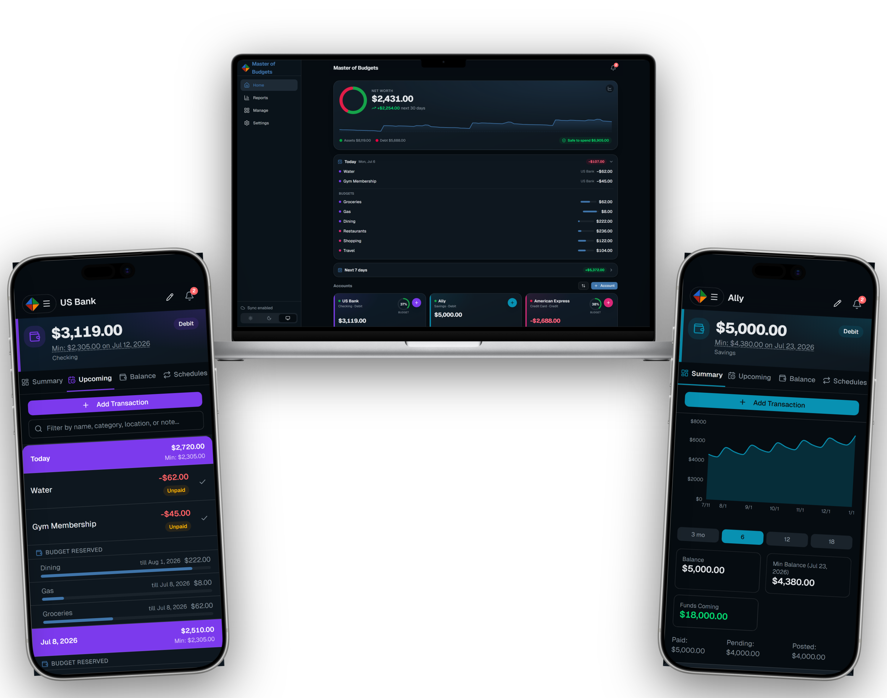 Master of Budgets on web and mobile