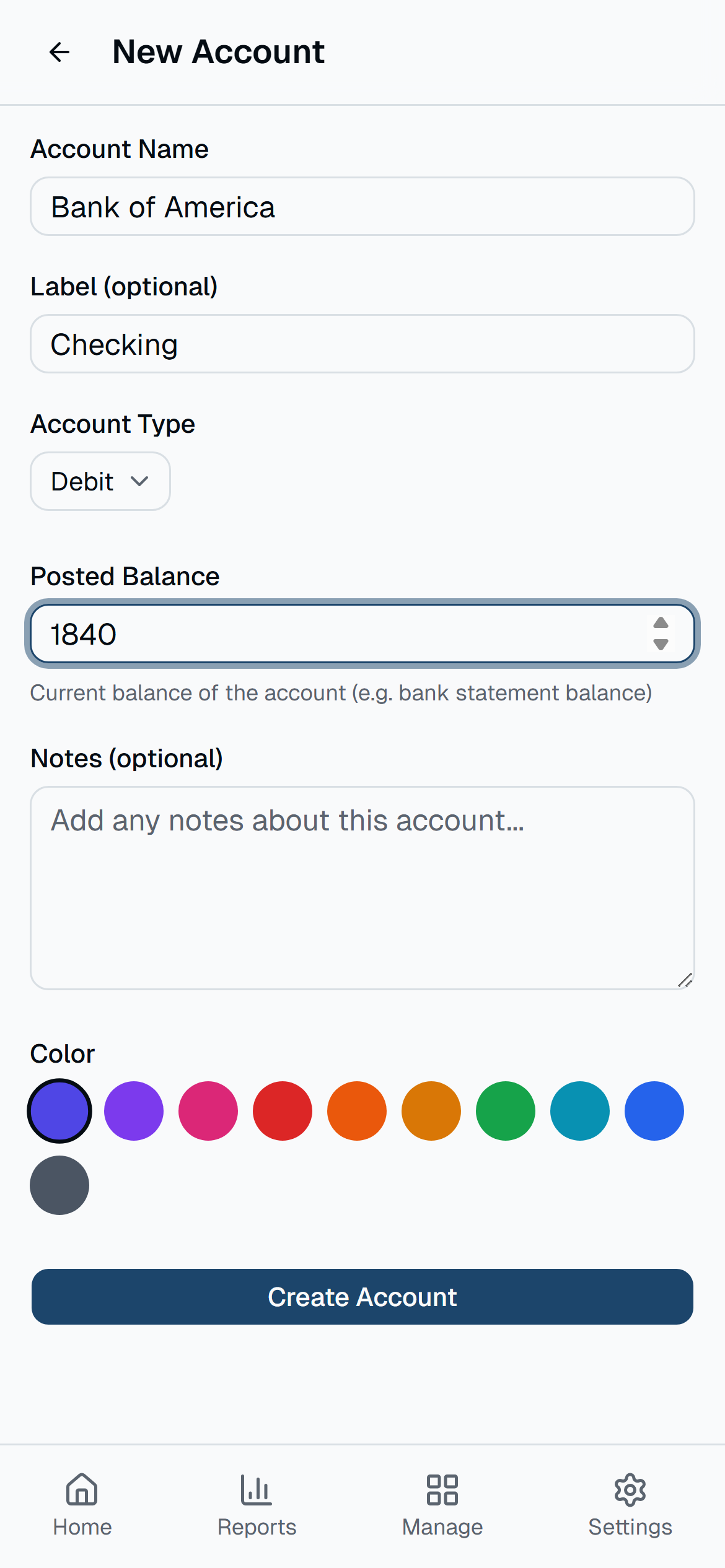 Open the app and add your account