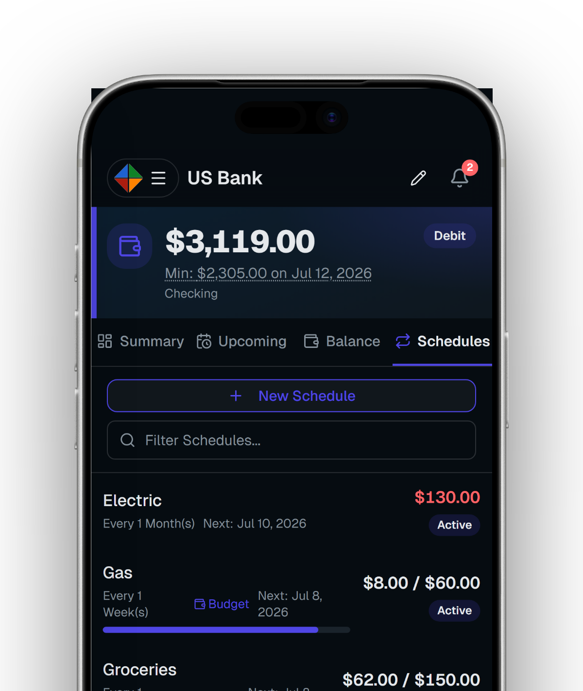 Scheduled Transactions